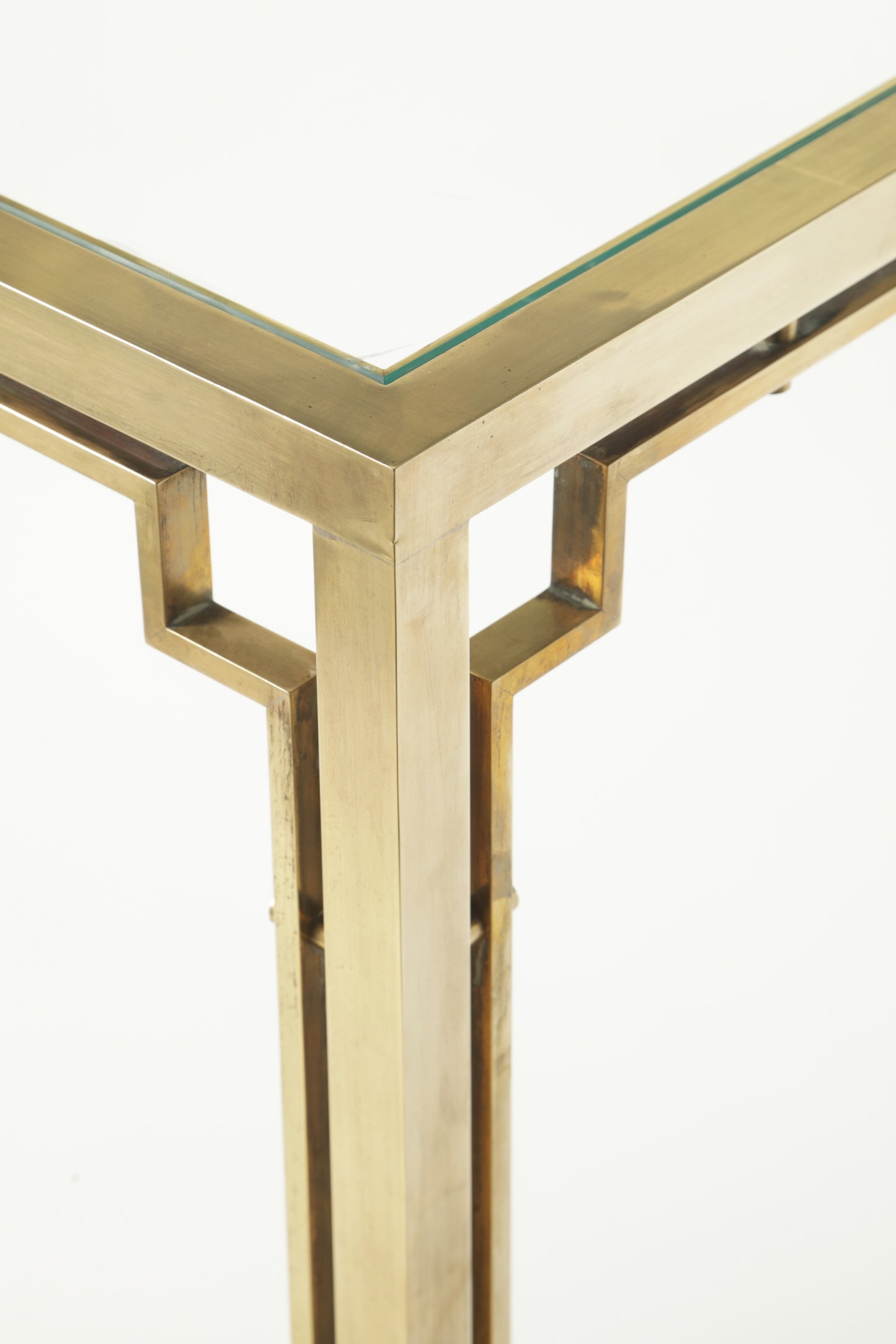 Brass console attributable to Sandro Petti 70s