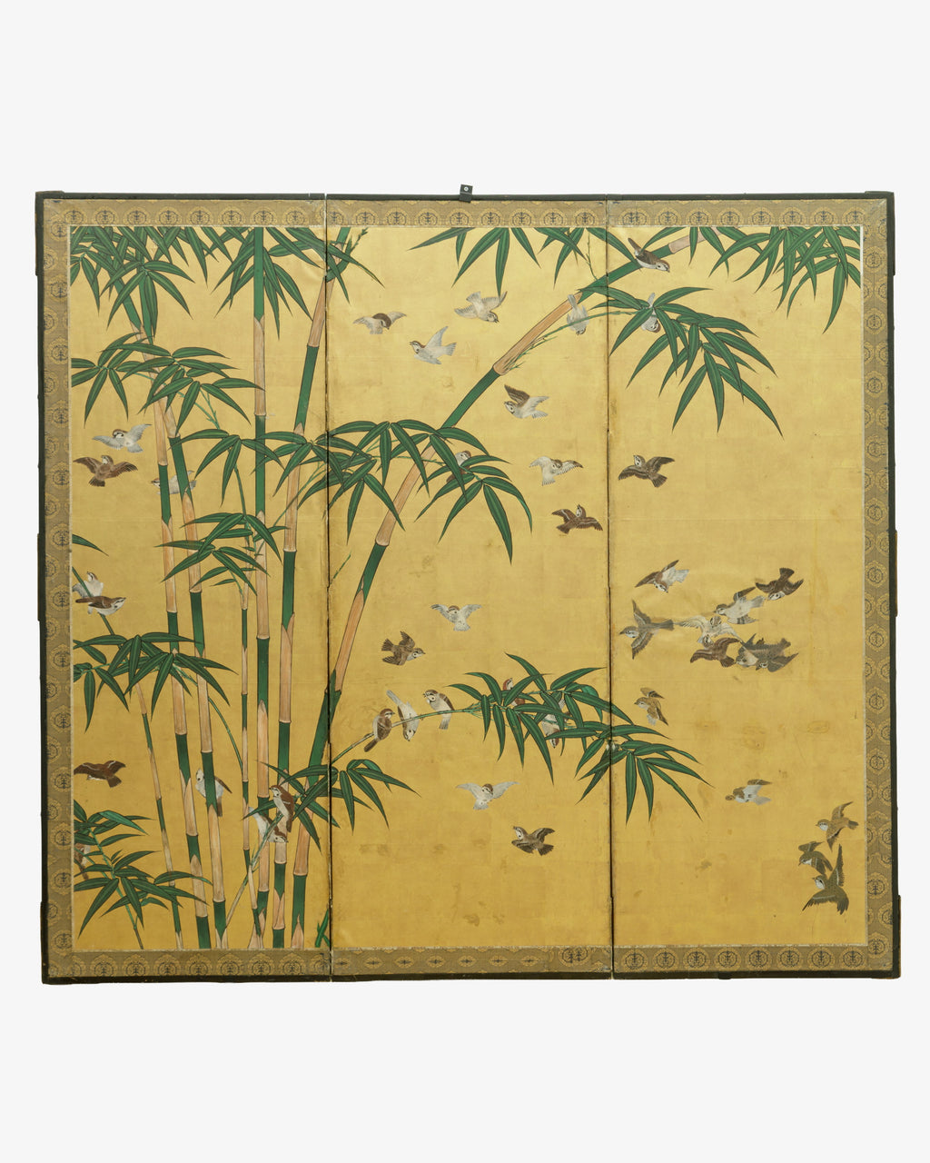 Pair of Byōbu Take-ni-Suzume
