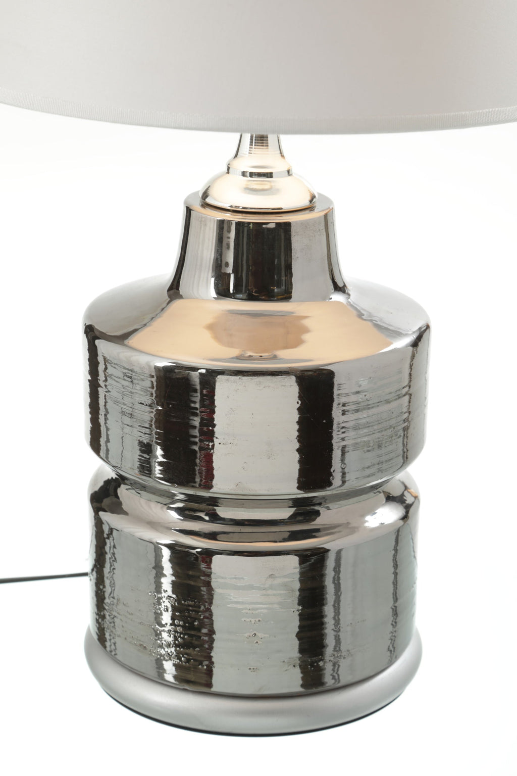 Base lampada anni 70 ceramica argento