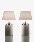 Pair of engraved ceramic table lamps from the 70s