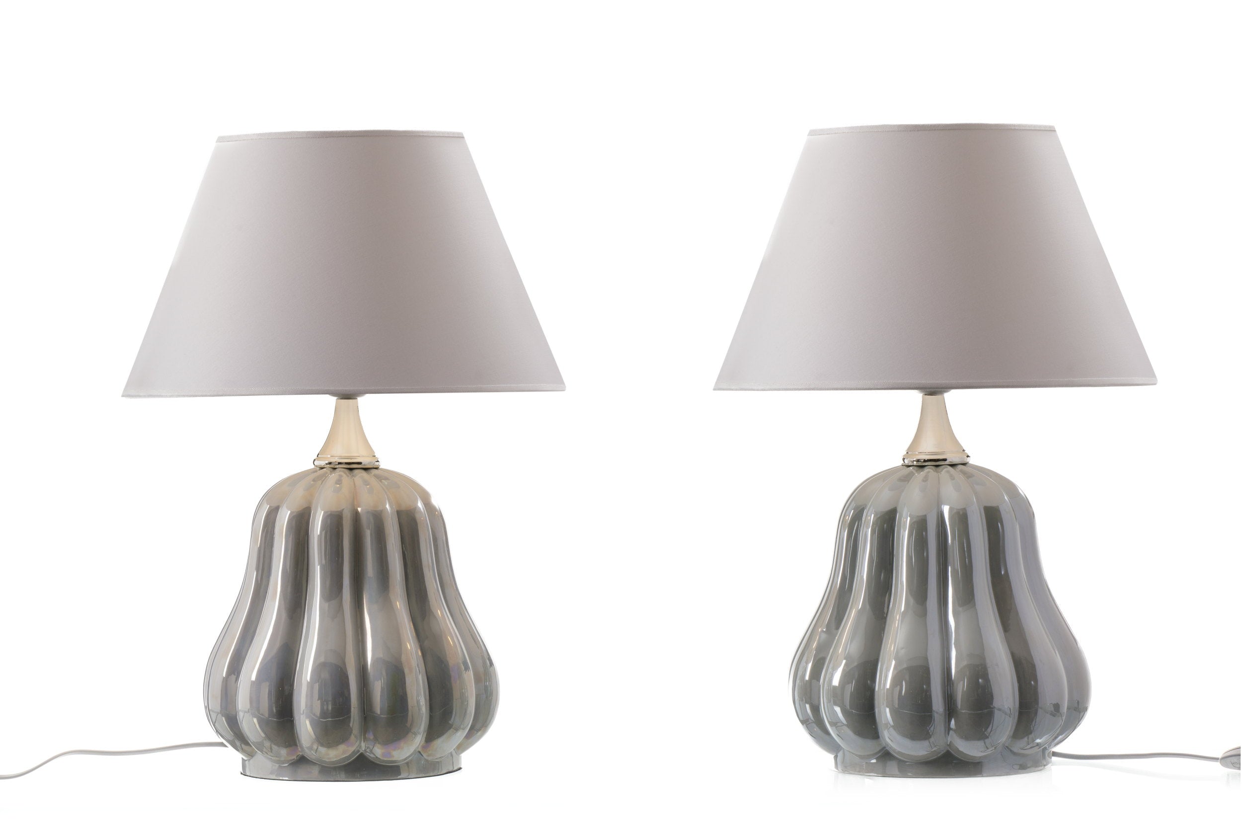 Pair of pumpkin table lamps from the 70s