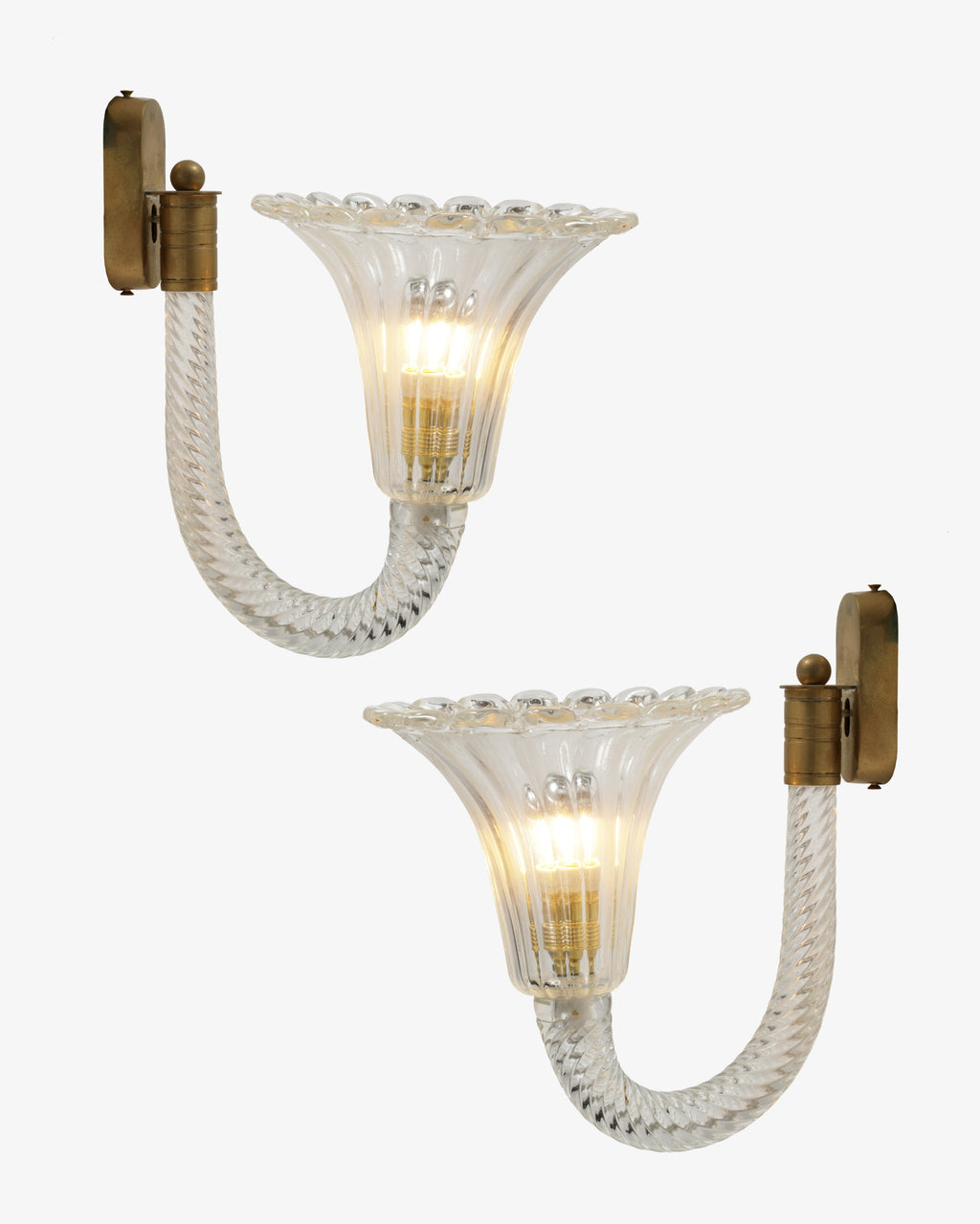 Pair of Murano wall lamps from the 60s