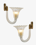 Pair of Murano wall lamps from the 60s