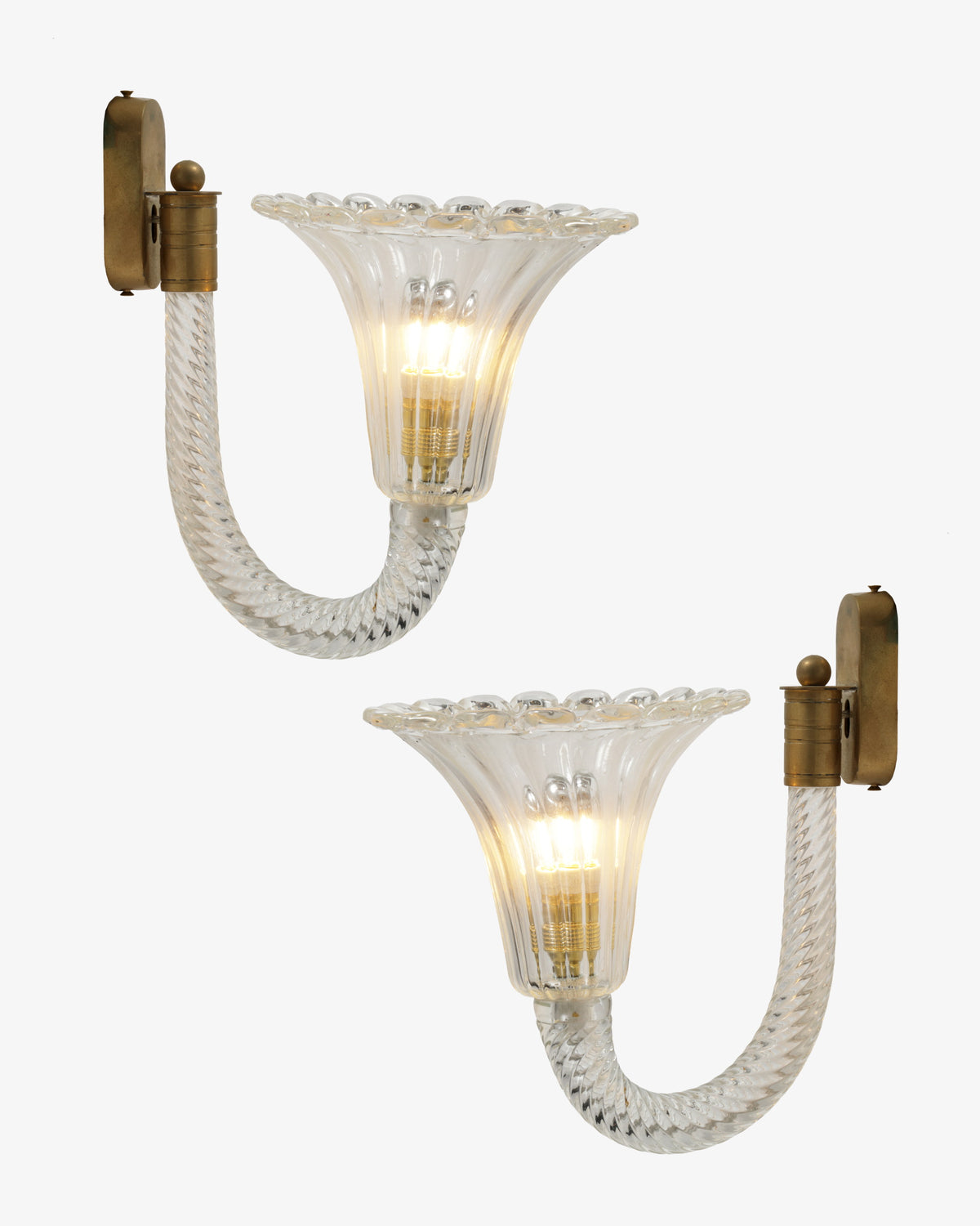 Coppia applique Vetro di Murano anni 60