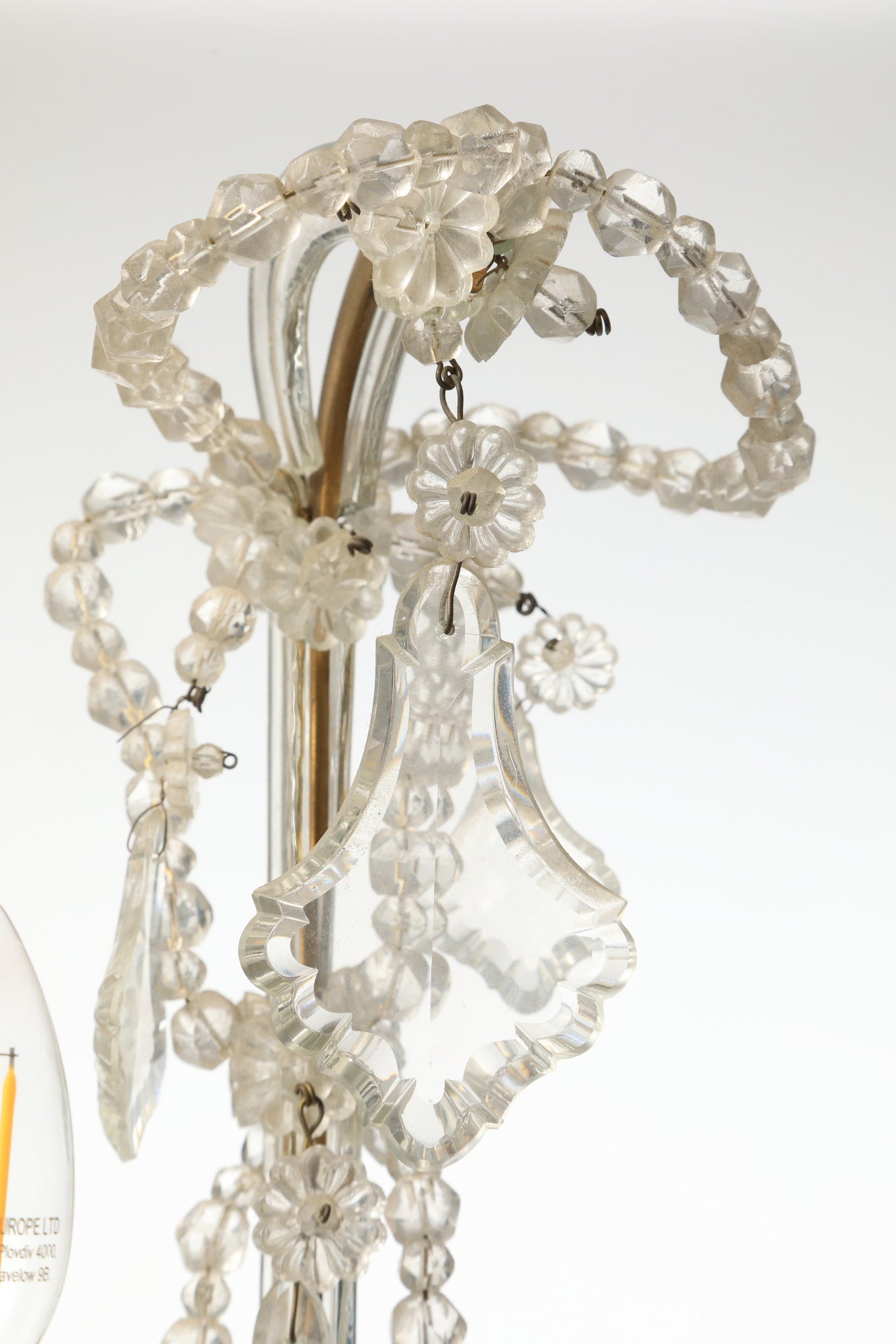 Coppia applique Cristallo di Bohemia 5 luci