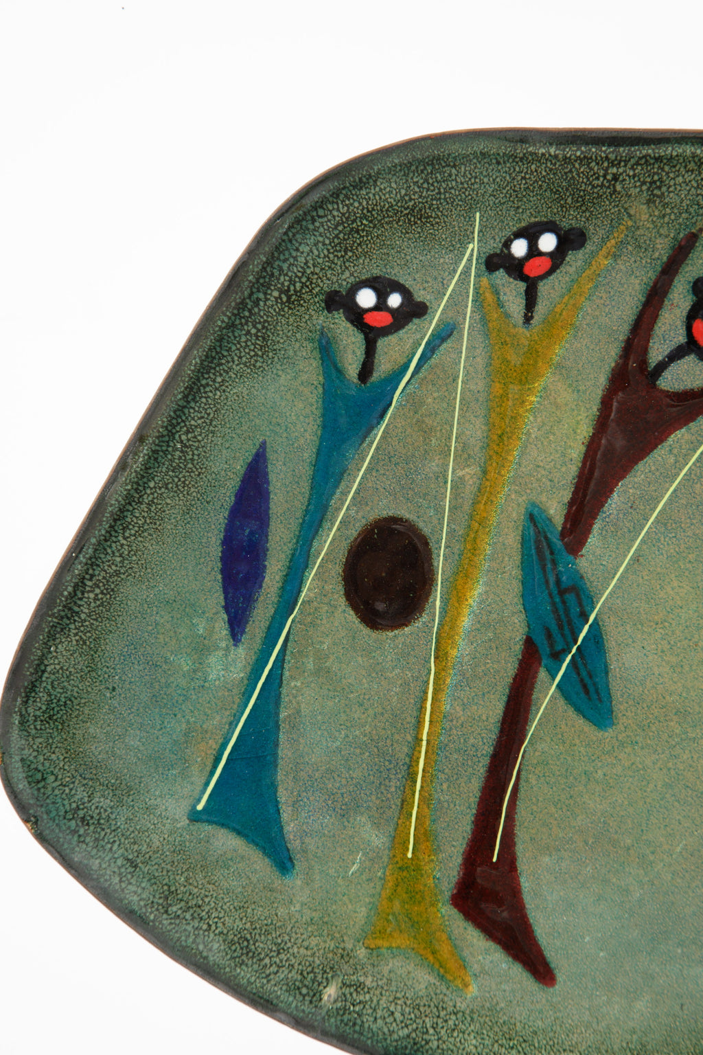 Pair of 60's enamelled wall lamps