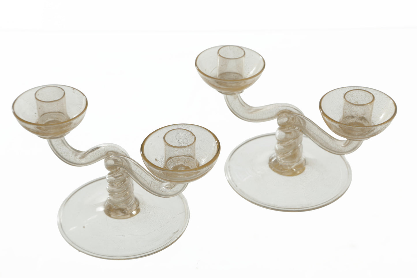 Coppia candelabri Barovier e Toso anni 40