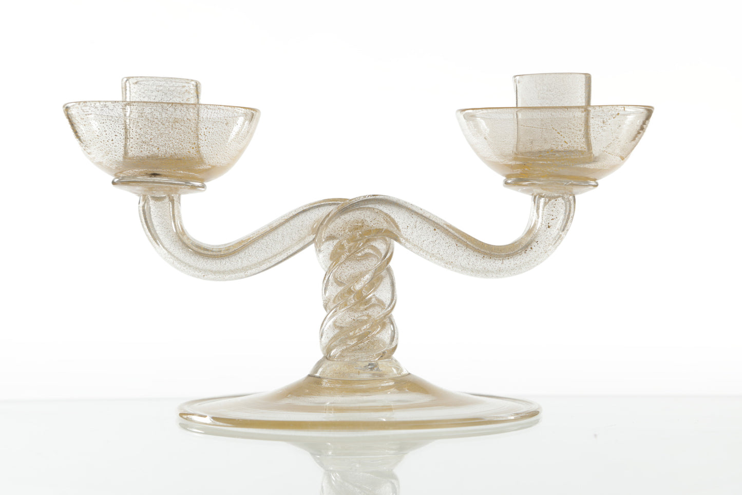 Pair of candlesticks from the 1950s Attributable to Barovier and Toso