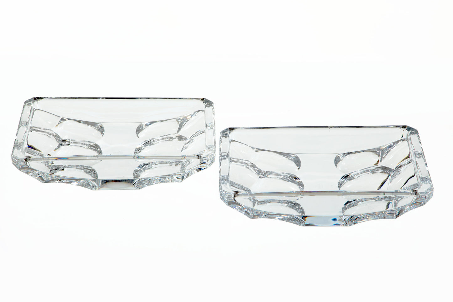 Pair of Sèvres crystal centrepieces