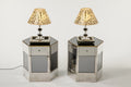 Pair of hexagonal bedside tables attributable to Sandro Petti, 1970s