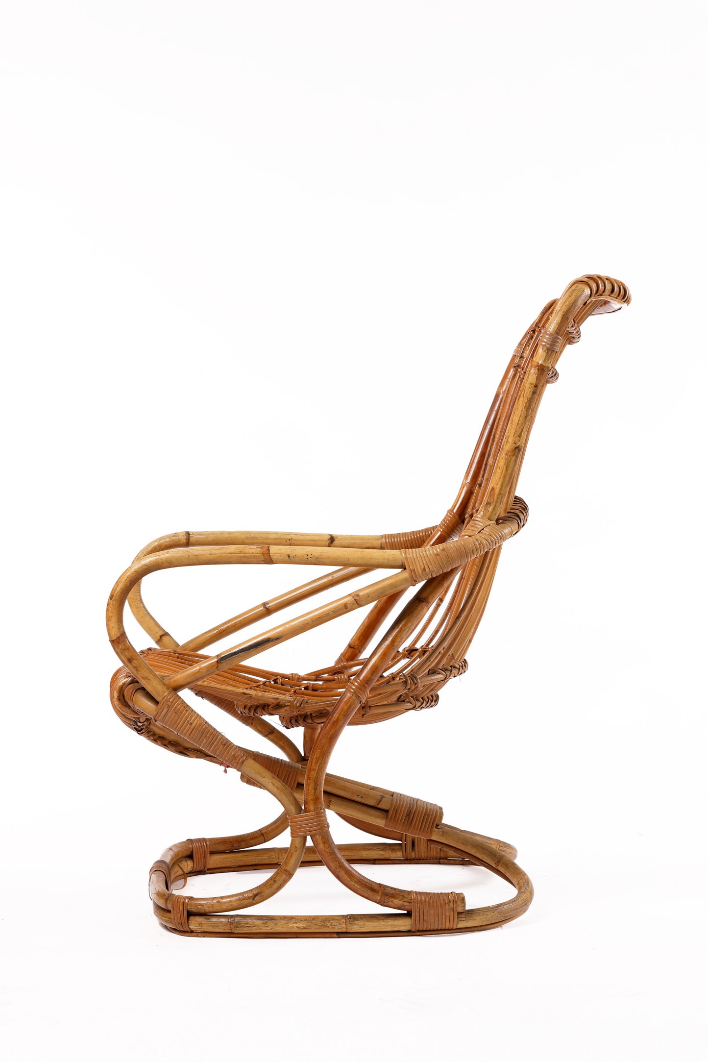 70s Bonacina bamboo armchair