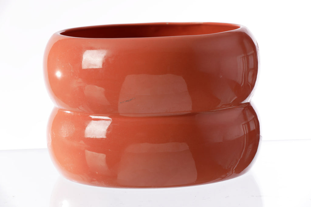 Pair of ceramic vases by Tommaso Barbi salmon