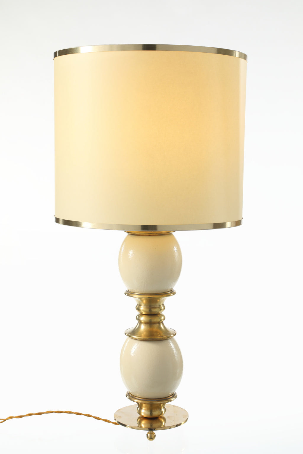 Lampada uova di struzzo e ottone