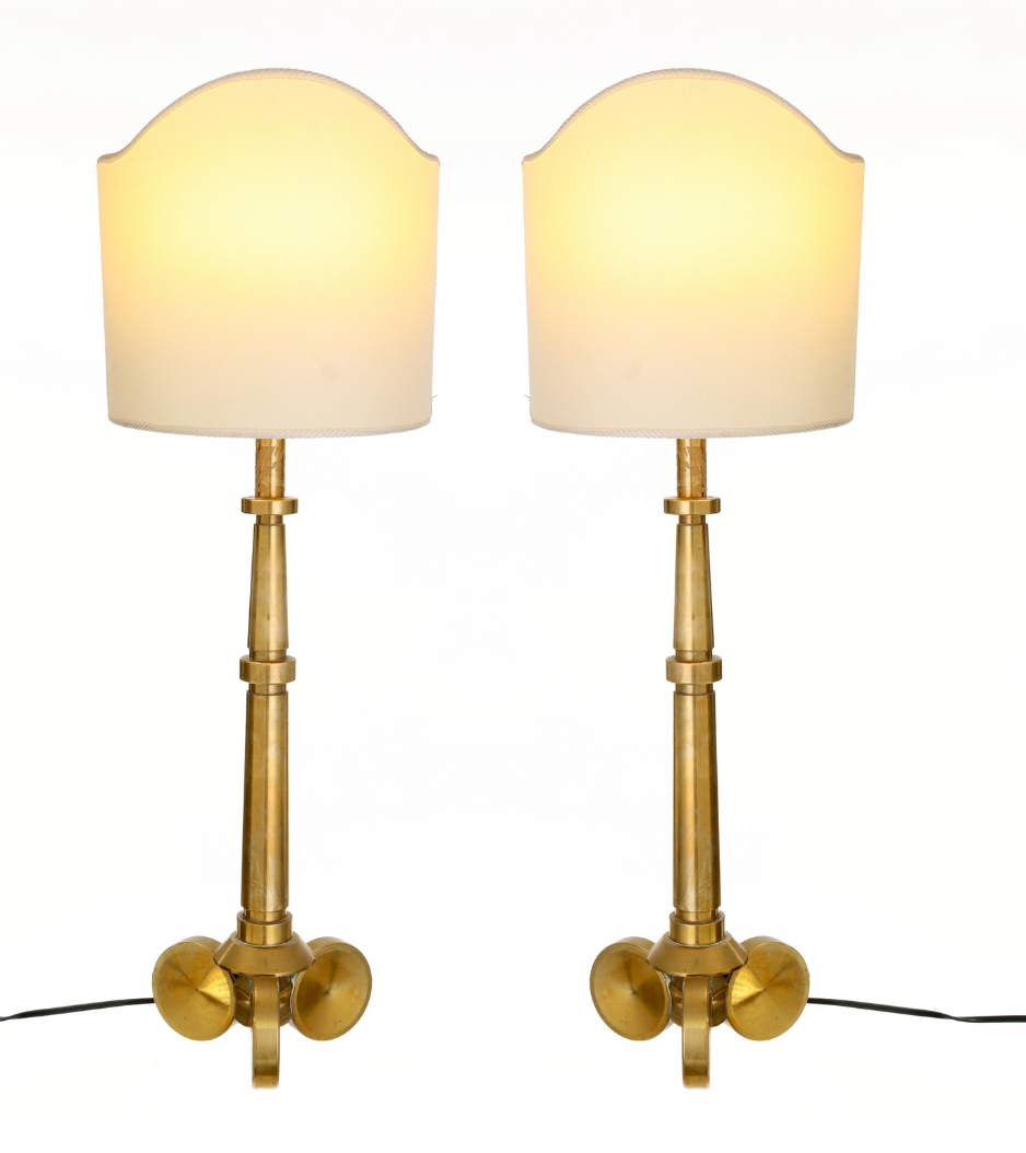 Coppia lampade ottone anni 60