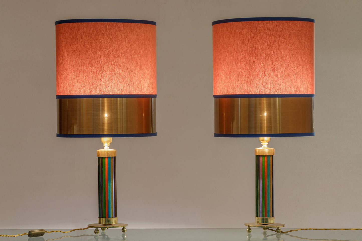 Pair of Murano glass table lamps