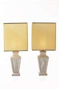 Coppia lampade neoclassiche gesso anni 60