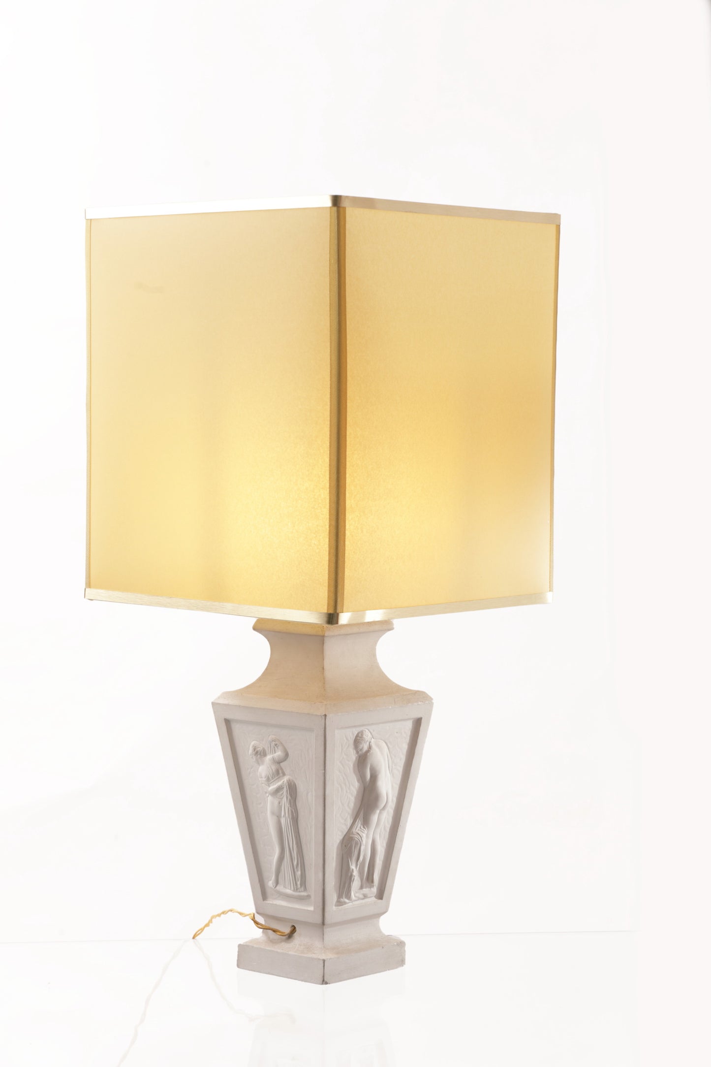 Coppia lampade neoclassiche gesso anni 60