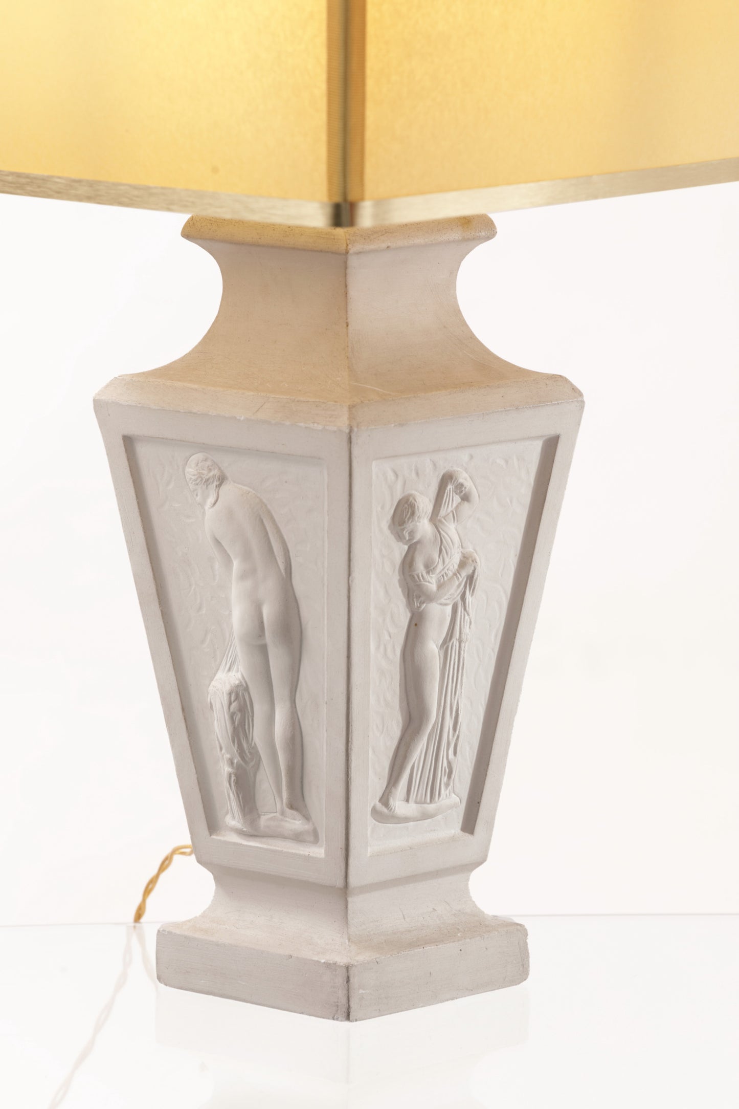 Coppia lampade neoclassiche gesso anni 60