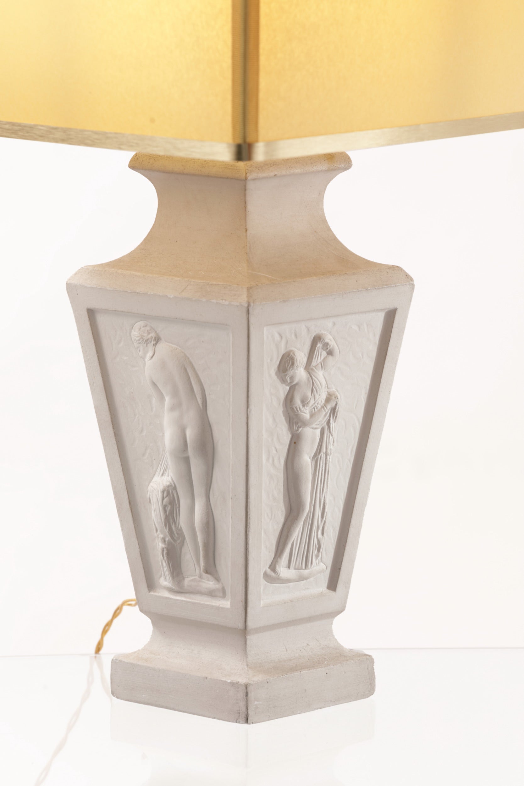 Pair of 1960s plaster lamps