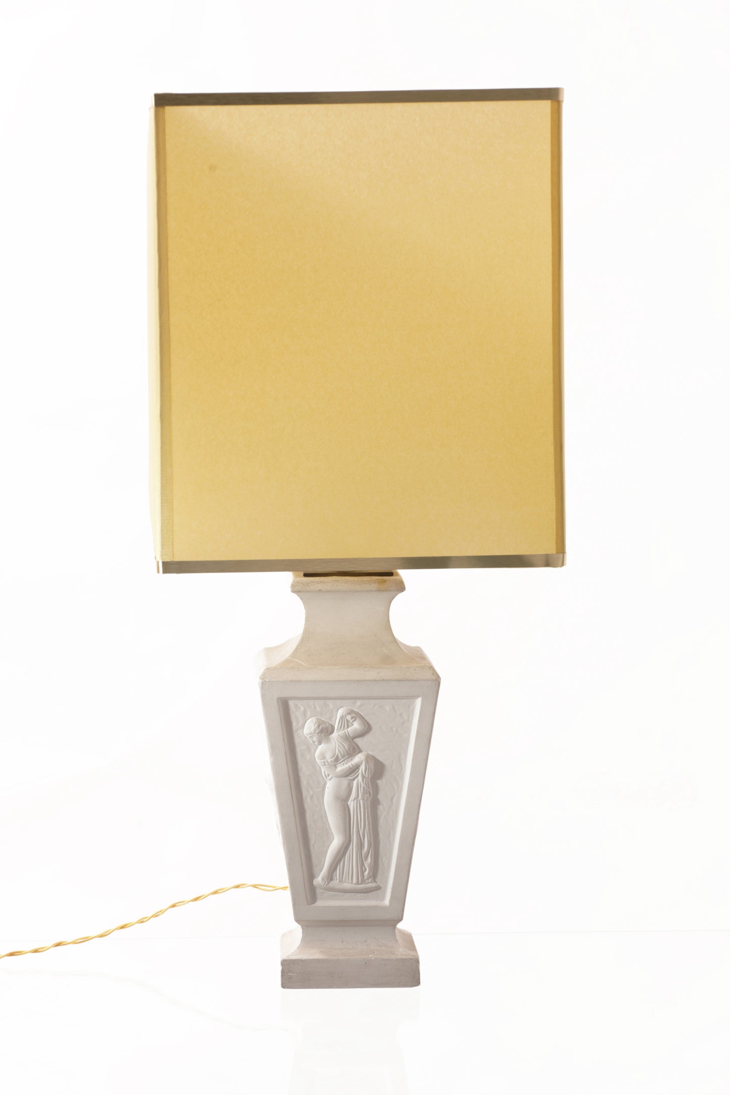 Coppia lampade neoclassiche gesso anni 60