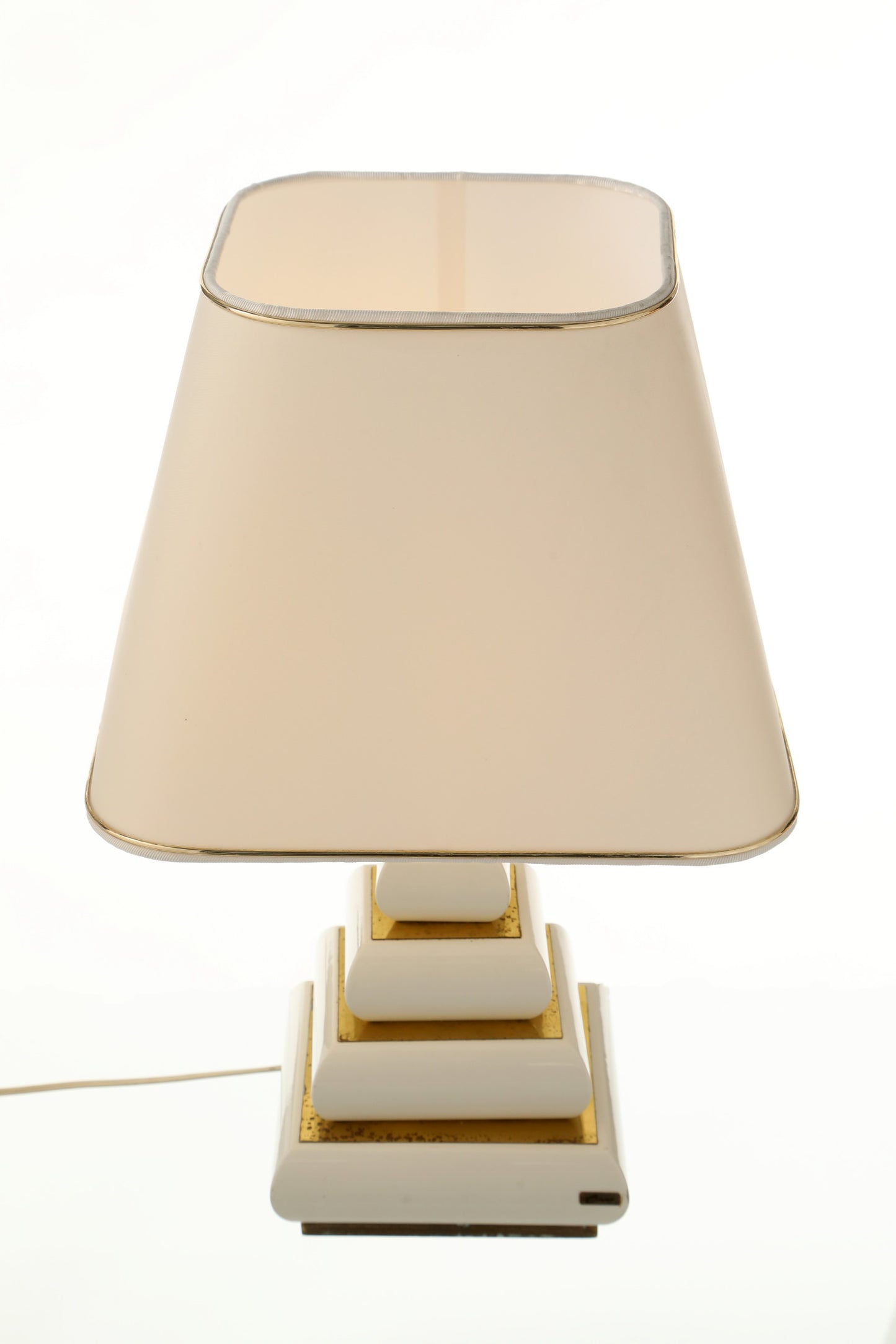 Pair of ivory lacquered lamps from the 70s