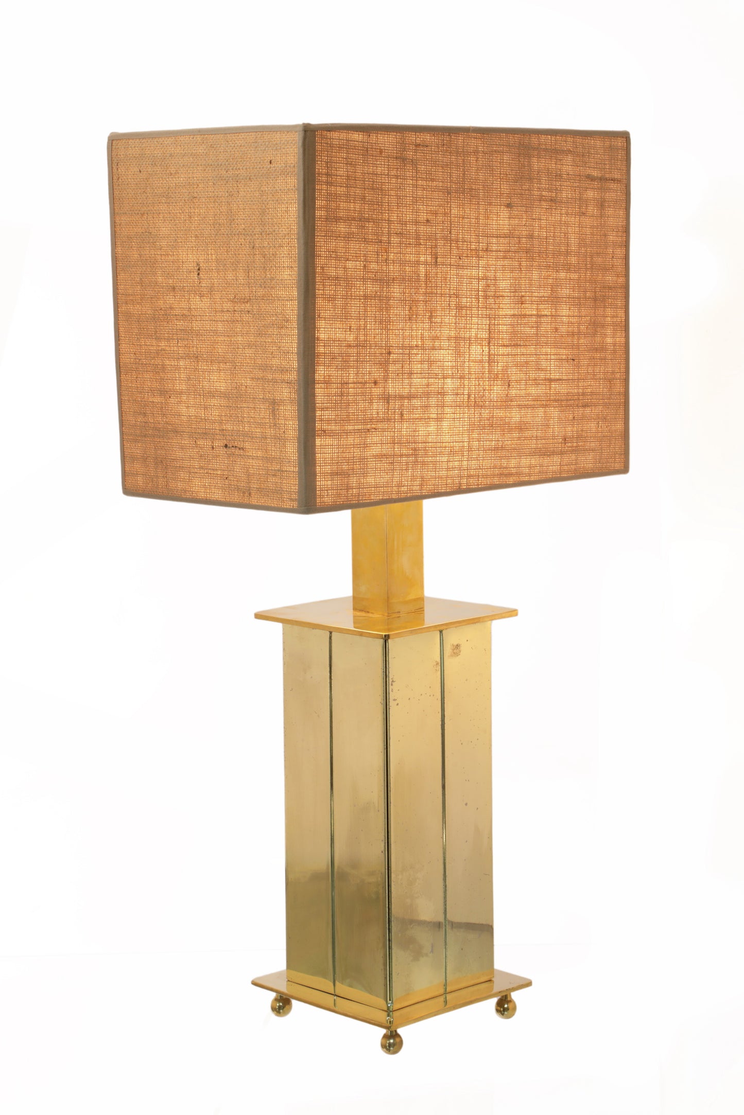 Coppia lampade ottone anni 70