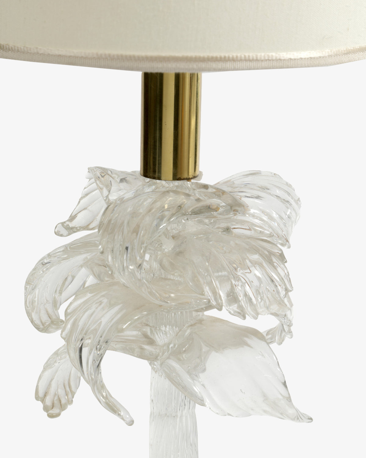 Coppia lampade palme in vetro attribuibili a Tommaso Barbi anni 70