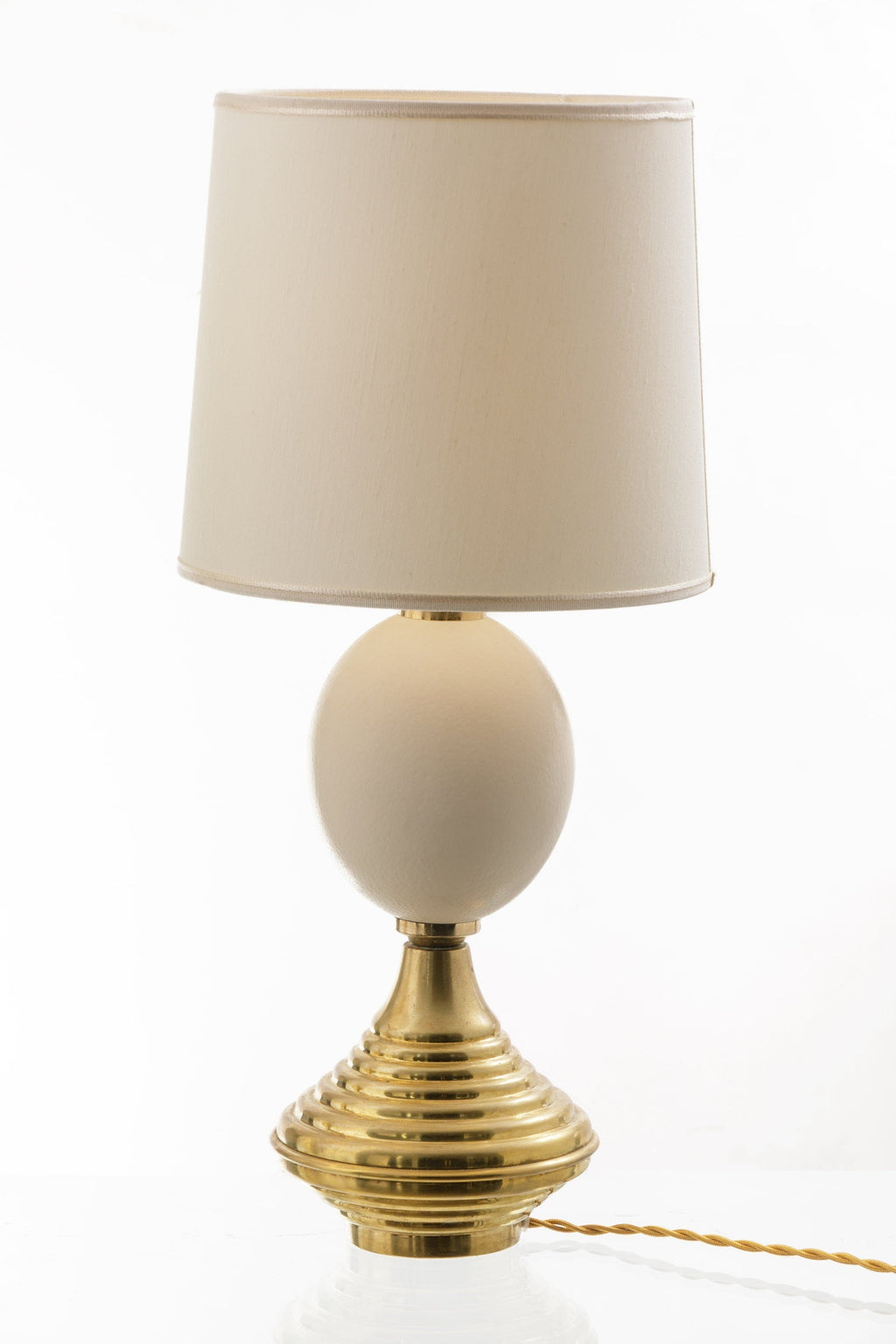 Coppia lampade uovo di struzzo anni 70