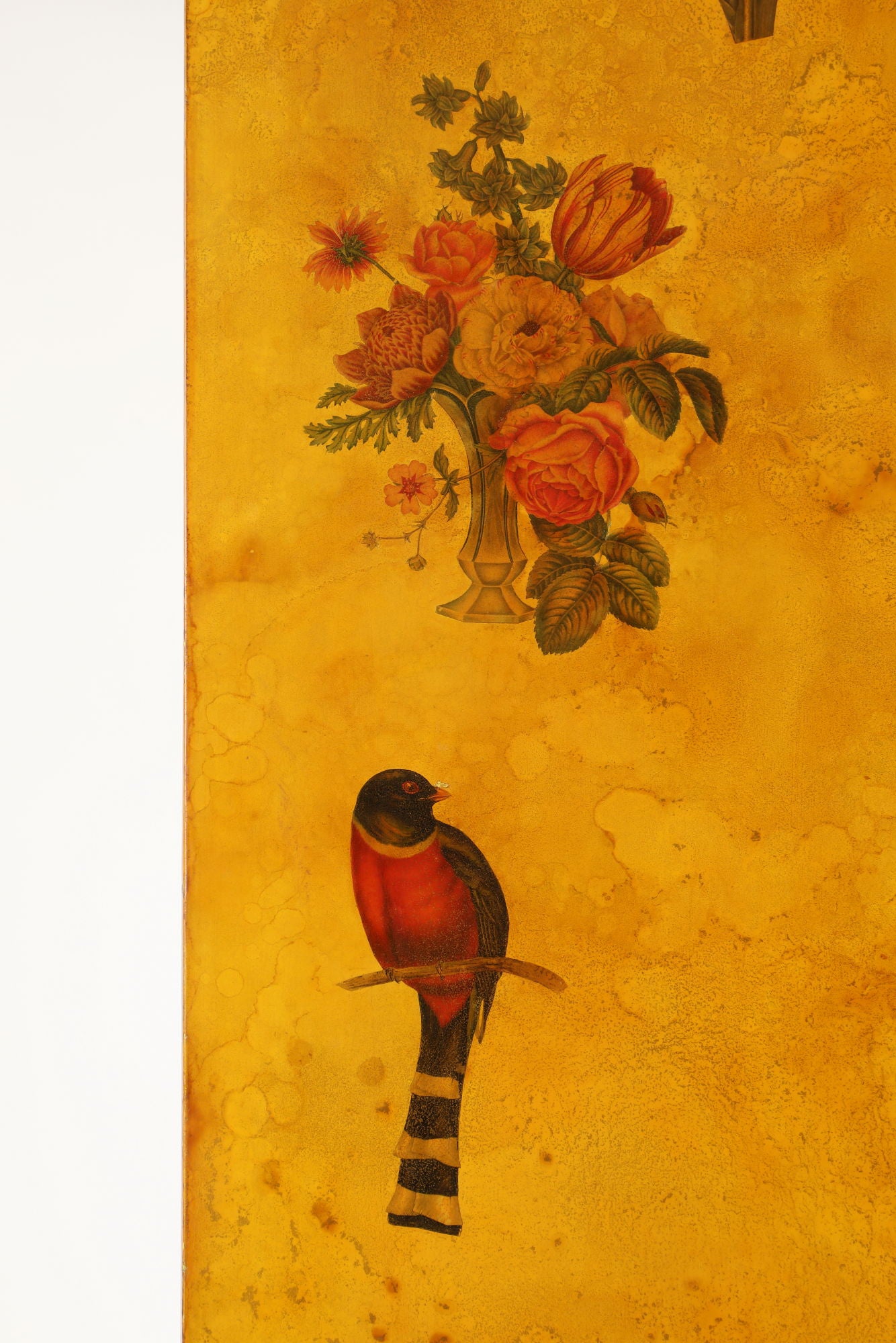 Coppia pannelli découpage motivo floreale