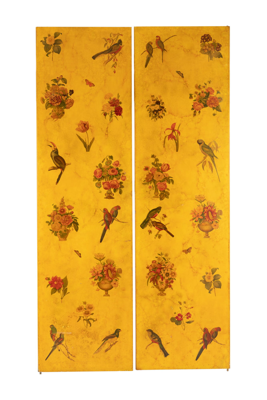 Coppia pannelli découpage motivo floreale
