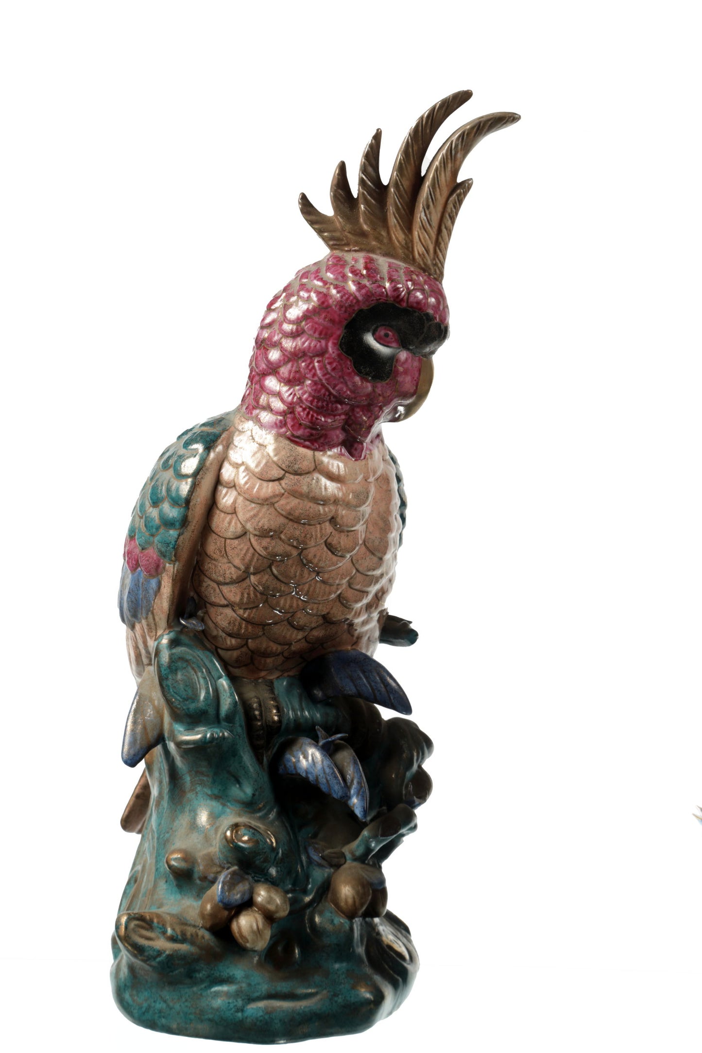 Pair of Japanese Satsuma Ceramic Parrots