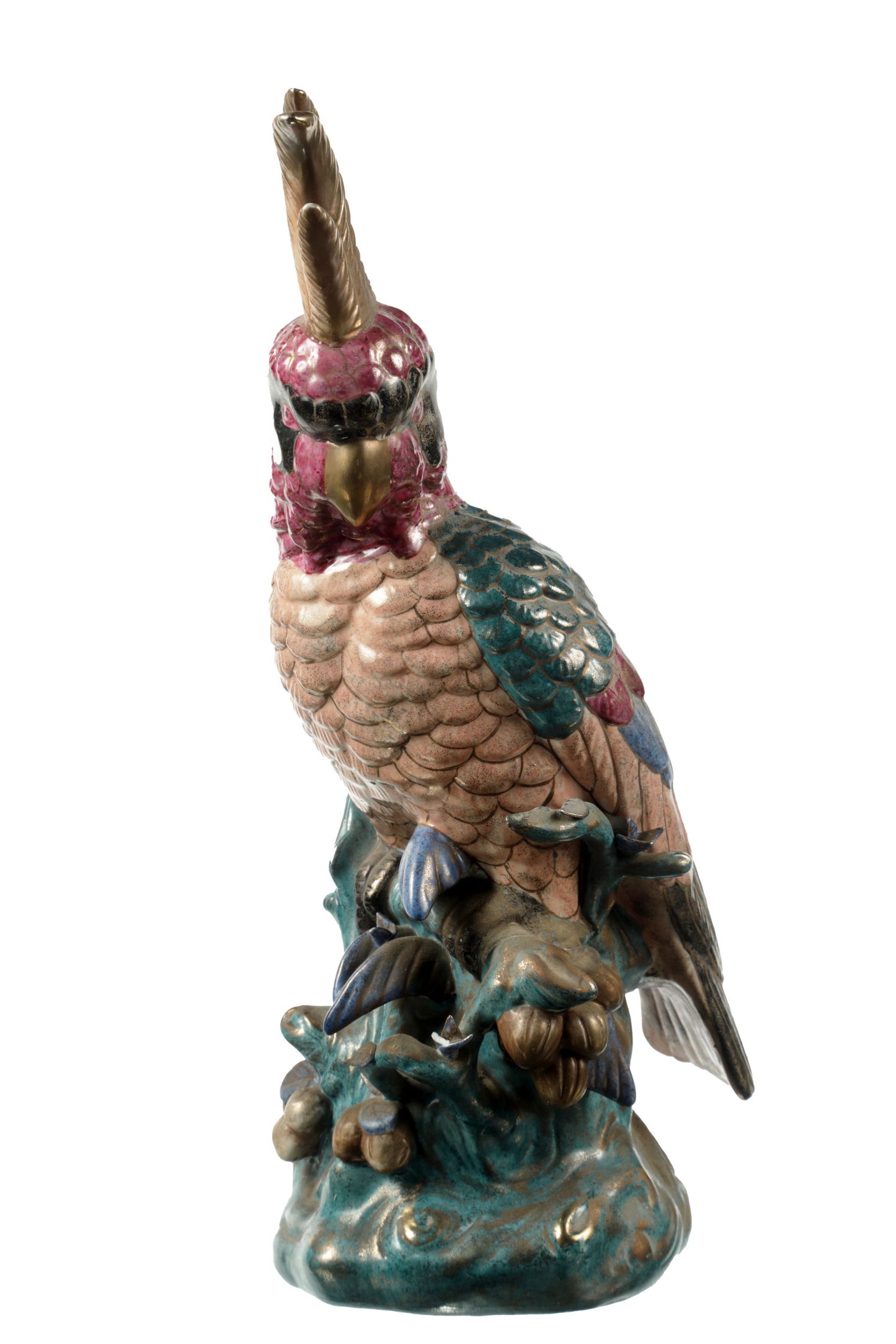 Pair of Japanese Satsuma Ceramic Parrots