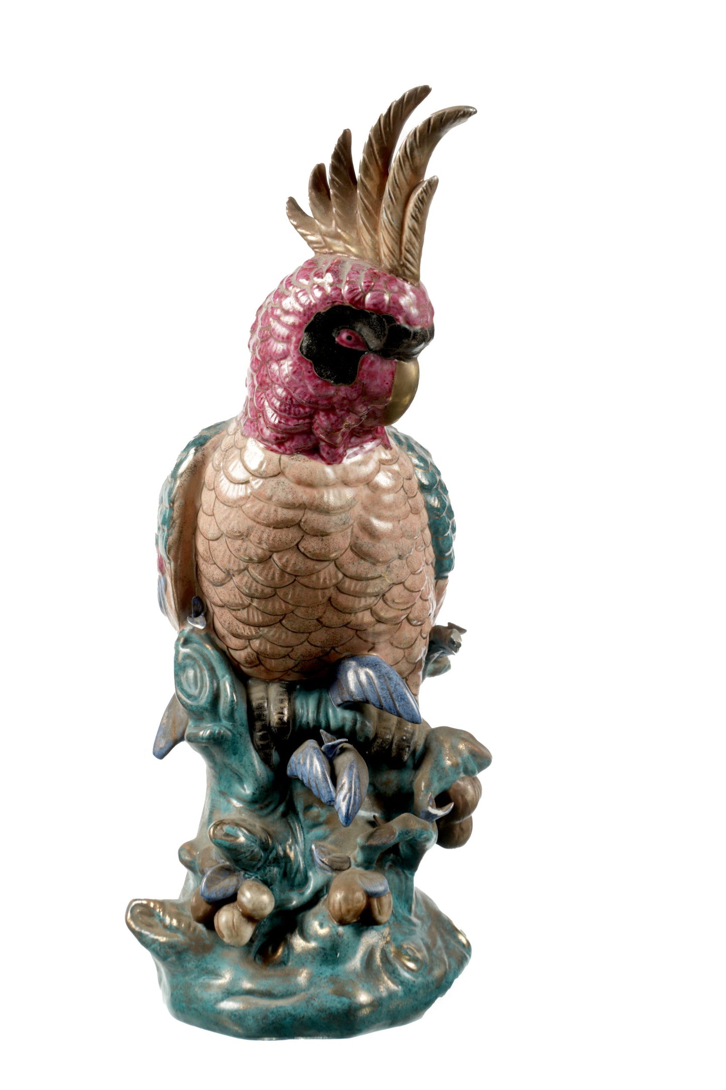 Pair of Japanese Satsuma Ceramic Parrots