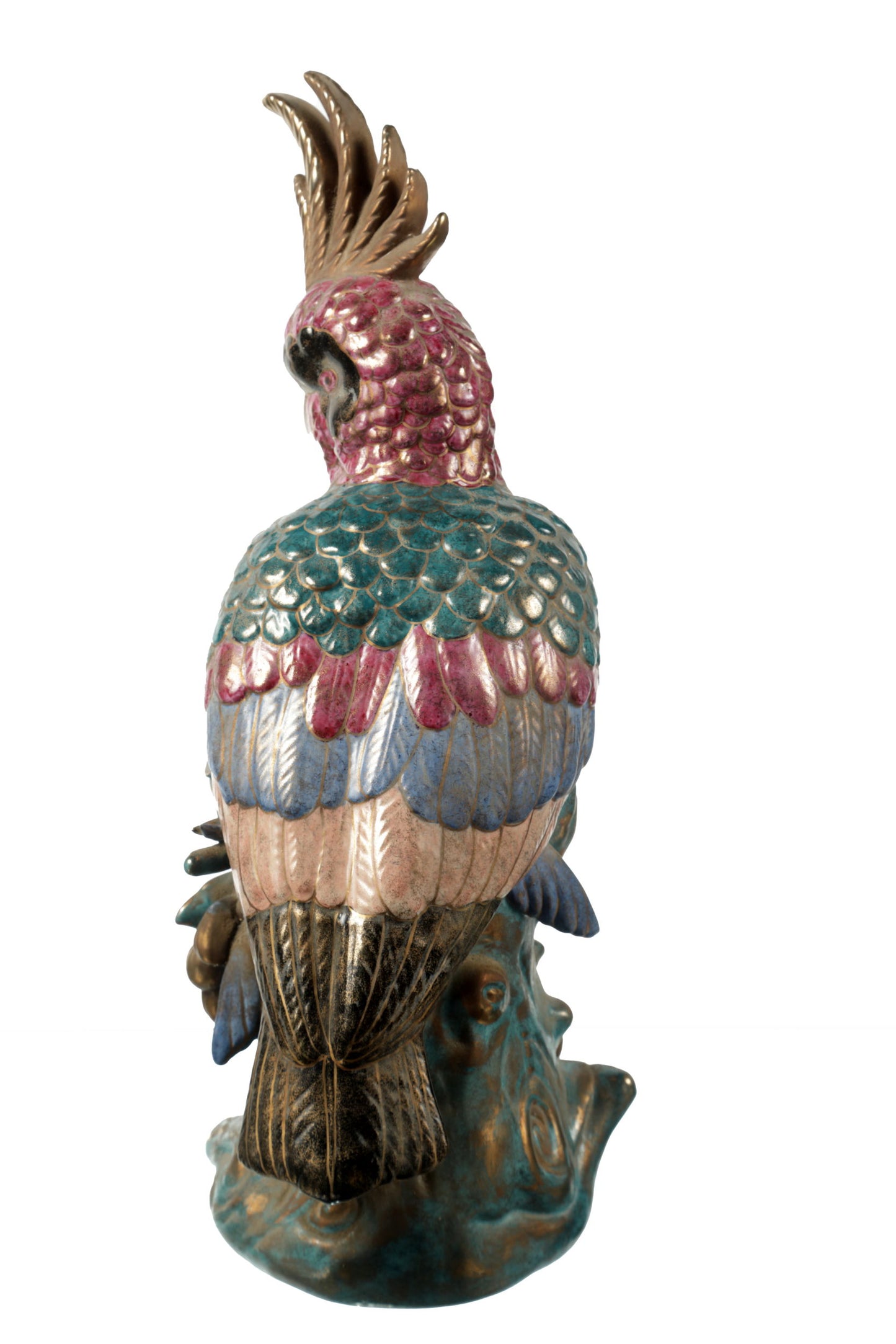 Pair of Japanese Satsuma Ceramic Parrots