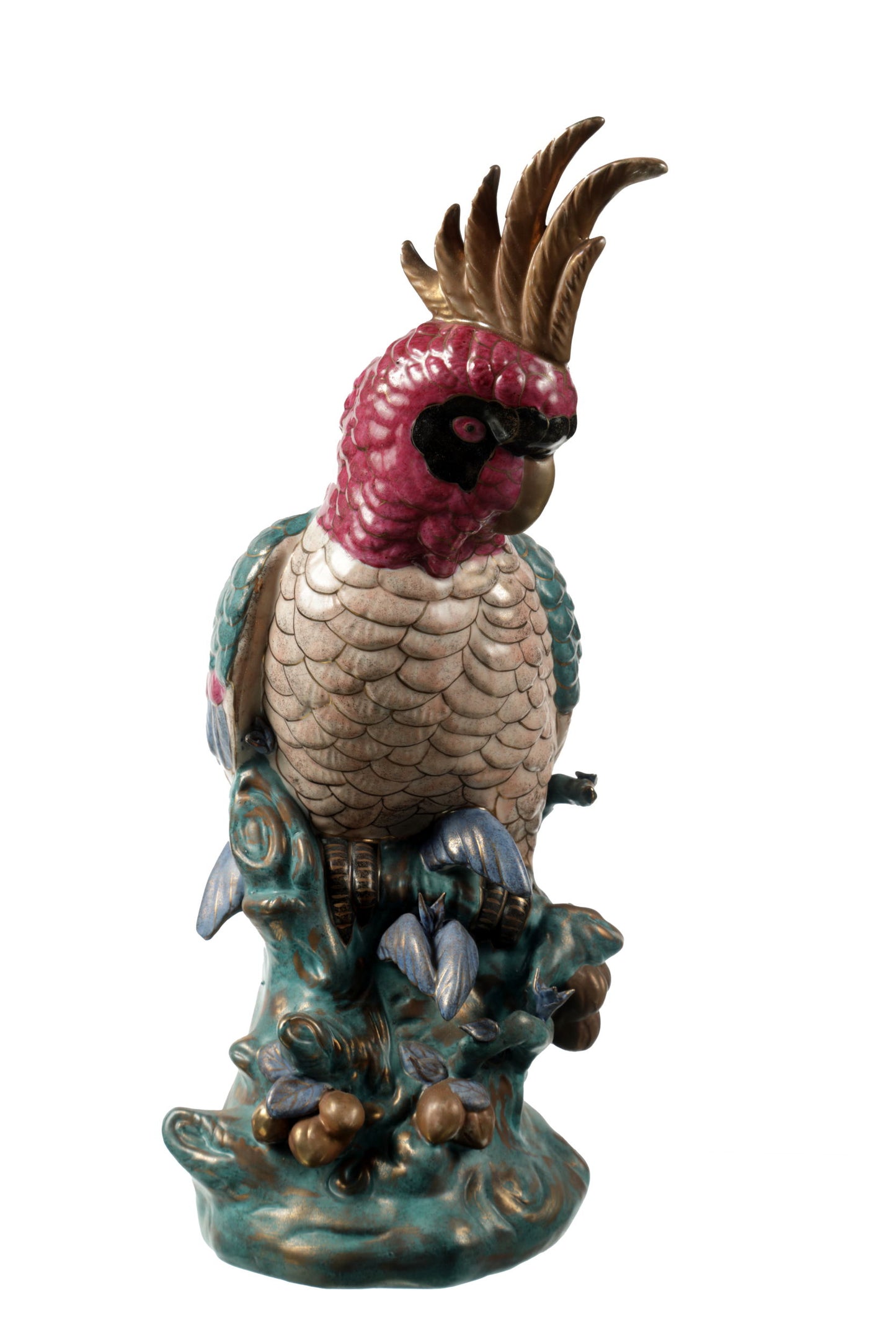 Pair of Japanese Satsuma Ceramic Parrots