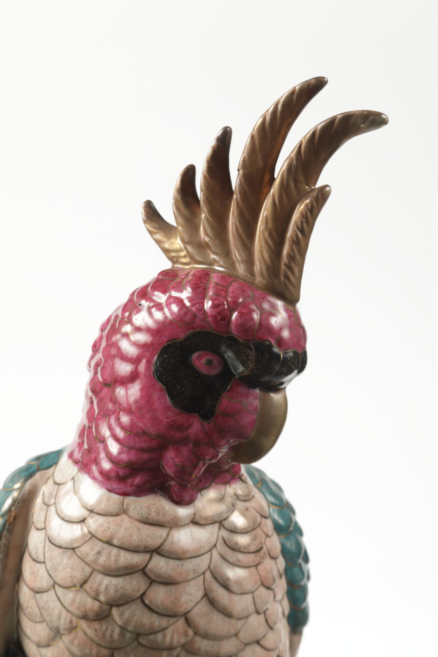 Pair of Japanese Satsuma Ceramic Parrots