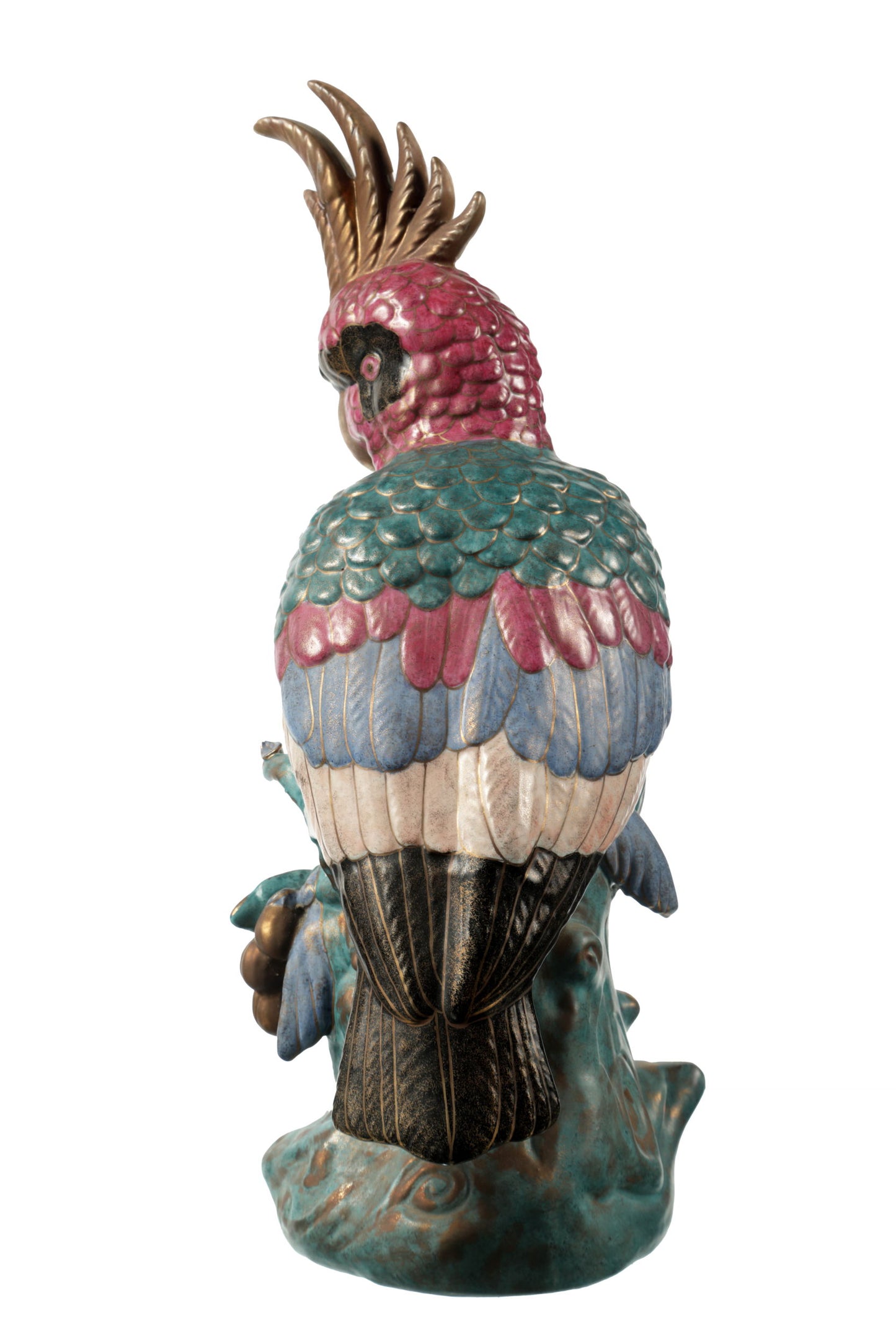 Pair of Japanese Satsuma Ceramic Parrots
