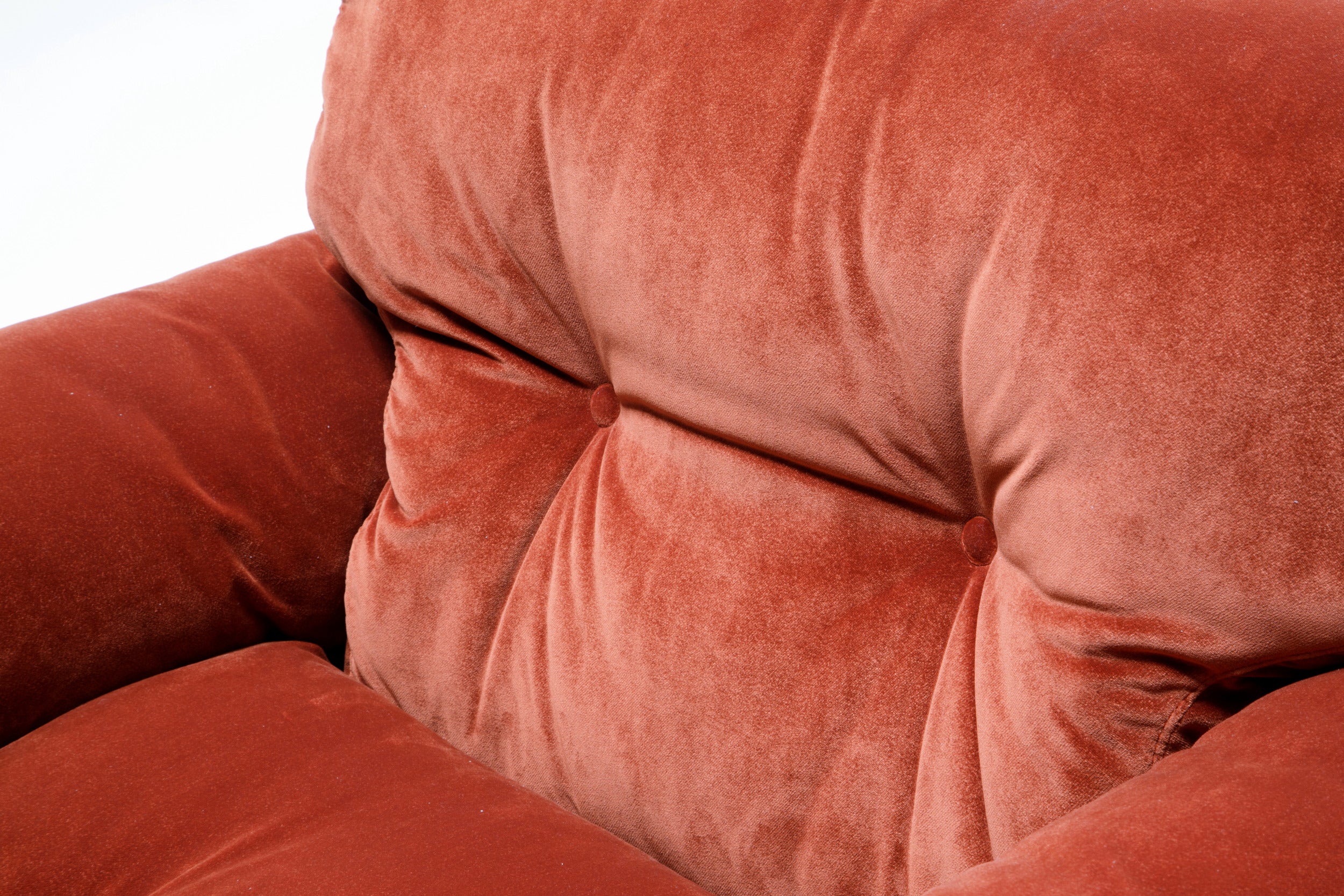 Pair of Afra and Tobia Scarpa armchairs, 1970, Coronado model, reinterpreted by triplef