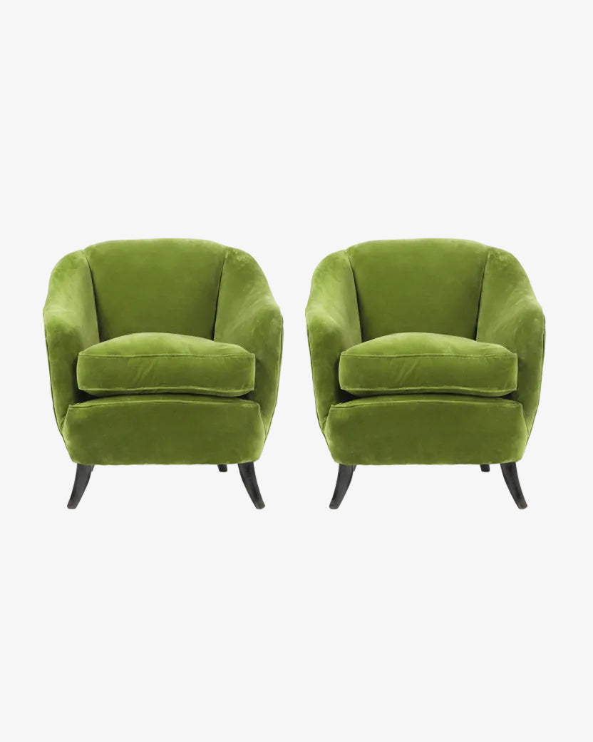 Coppia poltrone Gio Ponti casa e Giardino anni 40 reinterpretate Triplef