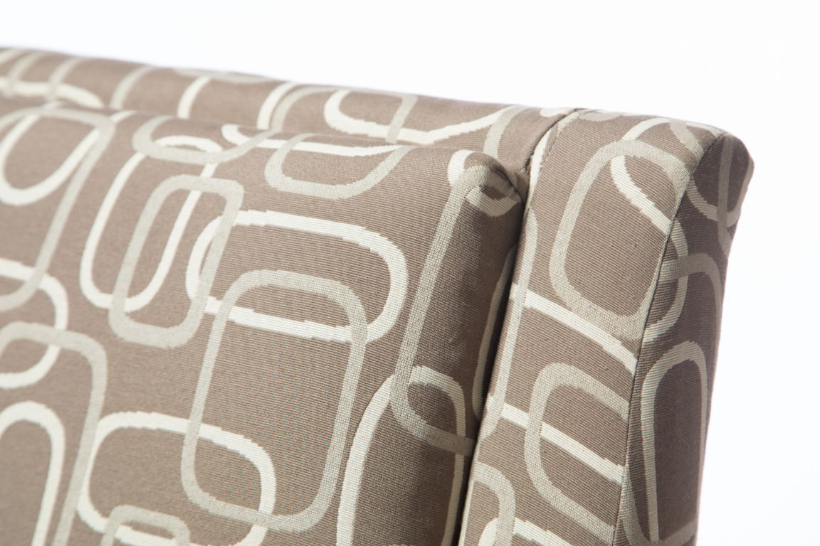 Pair of 1950s cotton jacquard armchairs