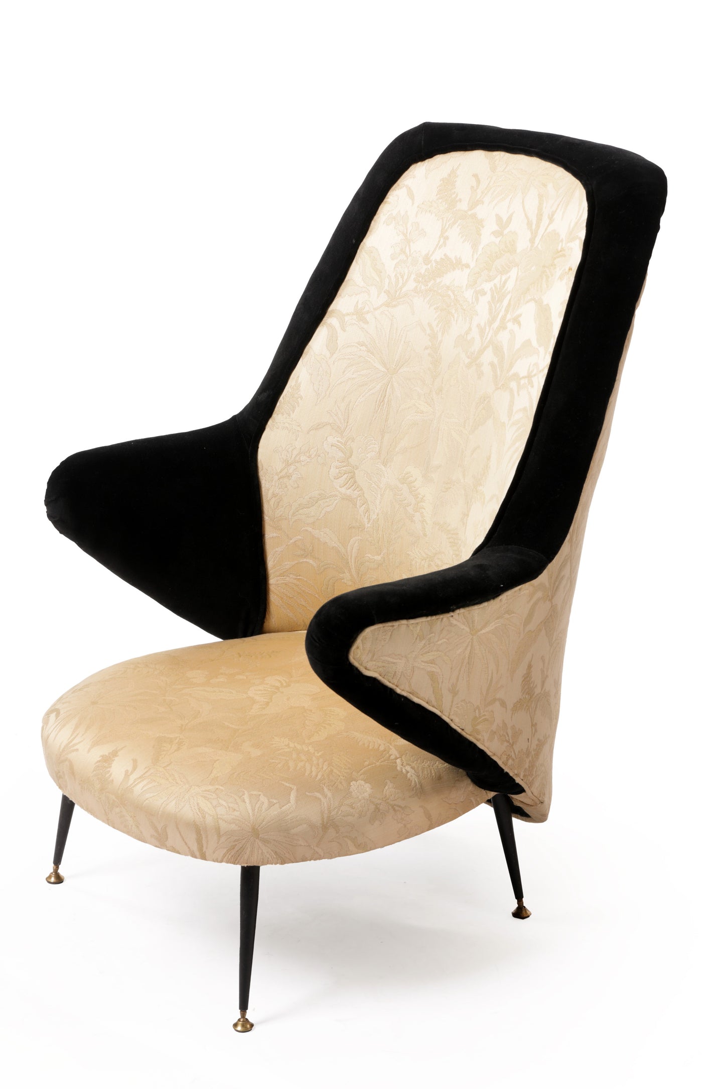 Pair of 50's armchairs reinterpreted by triplef attributable to Giovanni Pestalozza