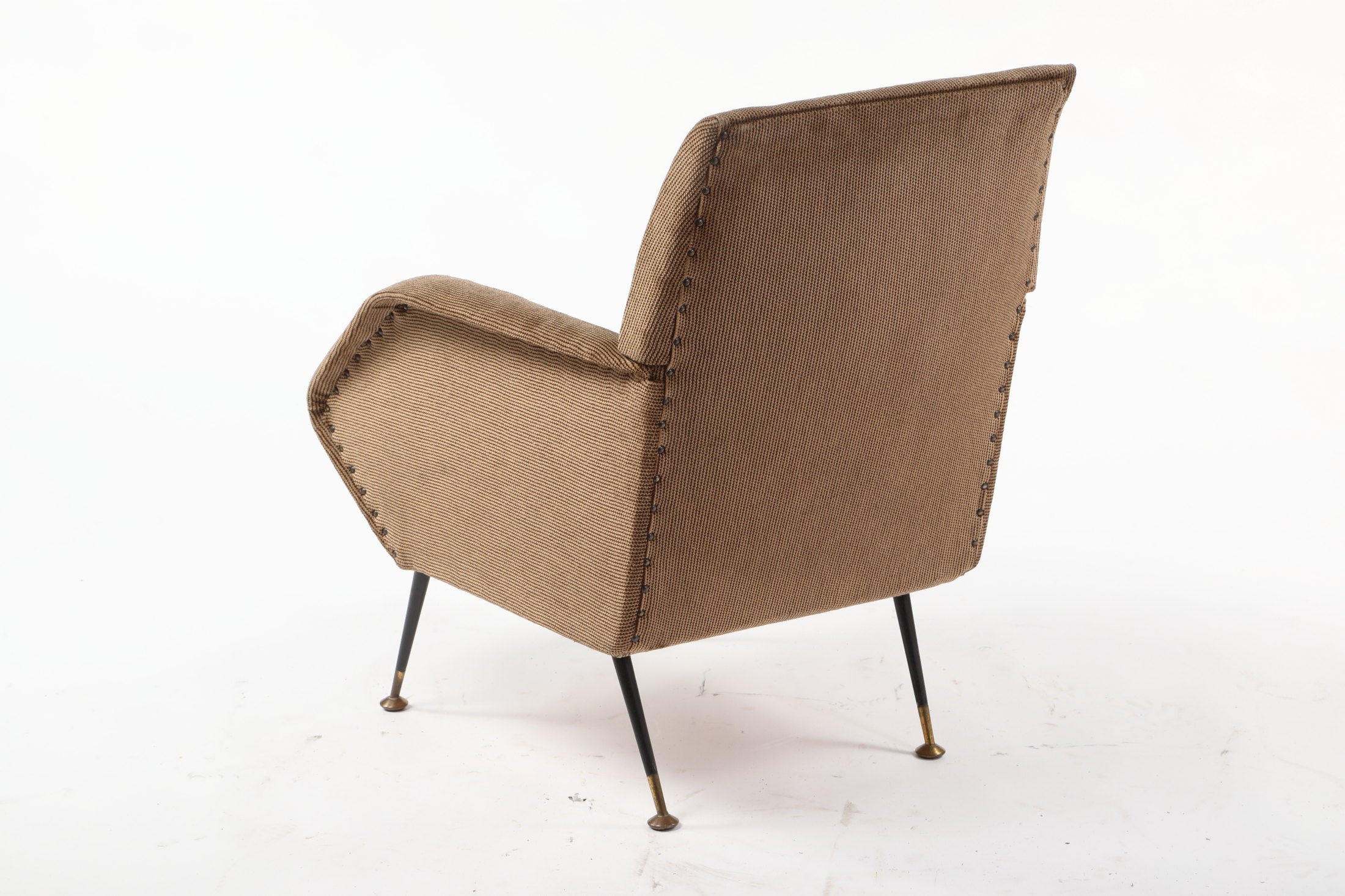 Pair of 1950s mud velvet armchairs