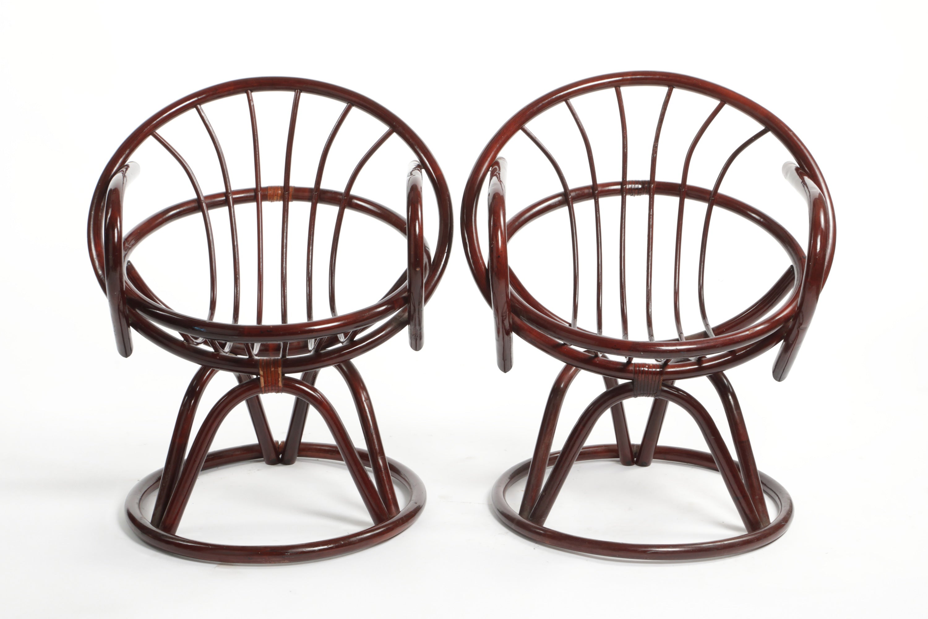 Pair of bamboo armchairs from the 70s