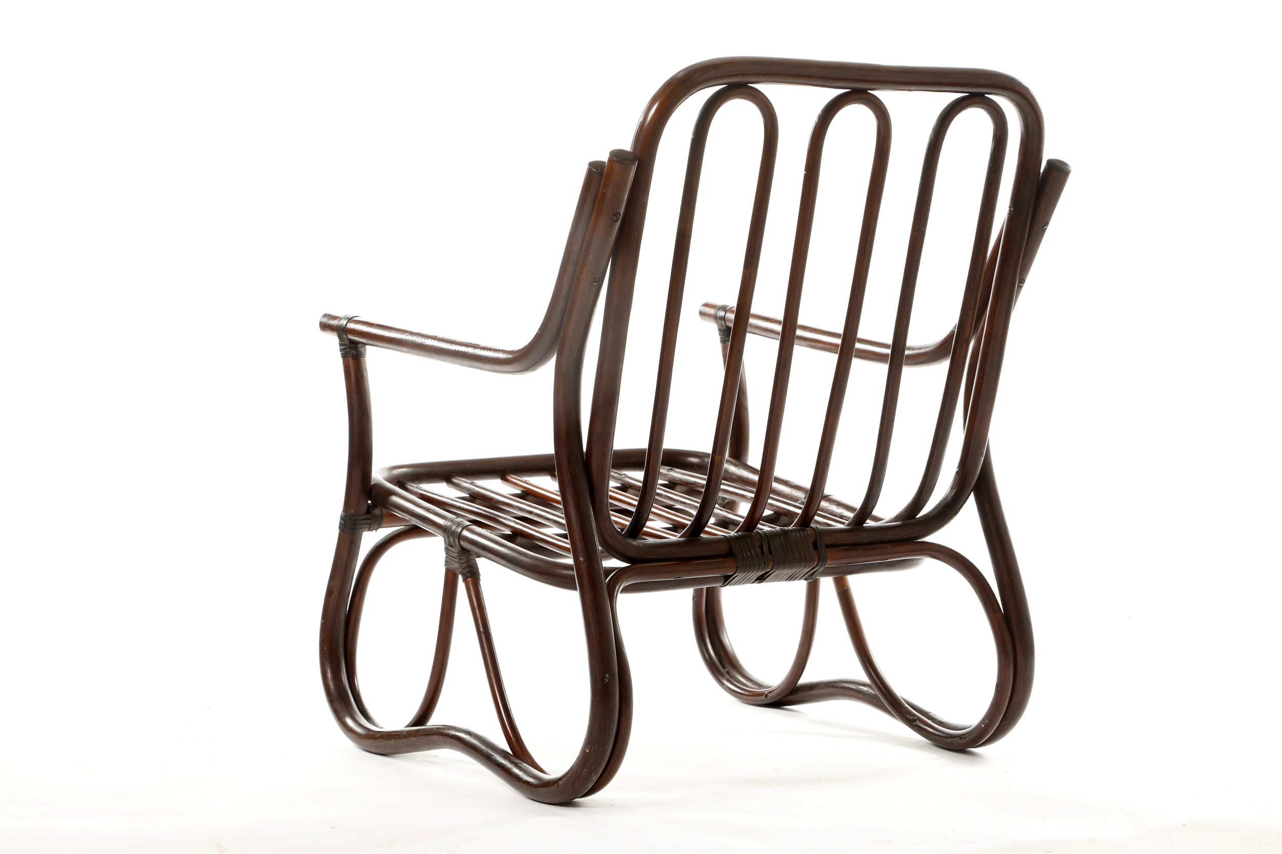 Pair of bamboo armchairs from the 70s