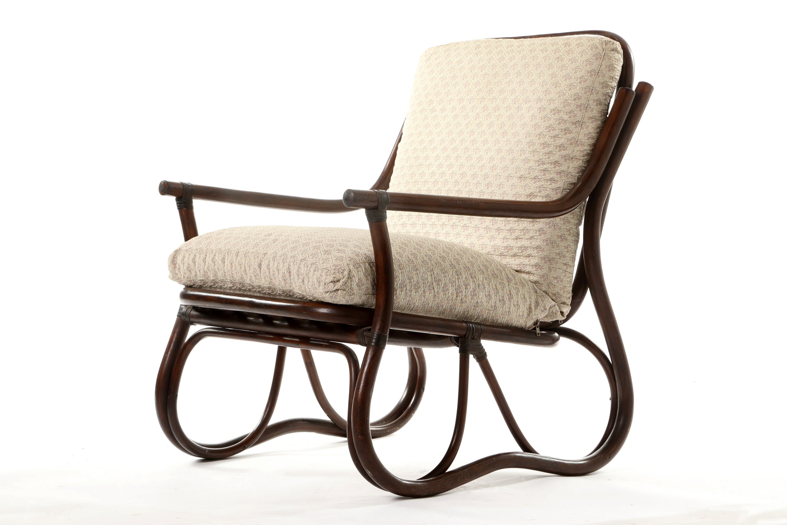 Pair of bamboo armchairs from the 70s