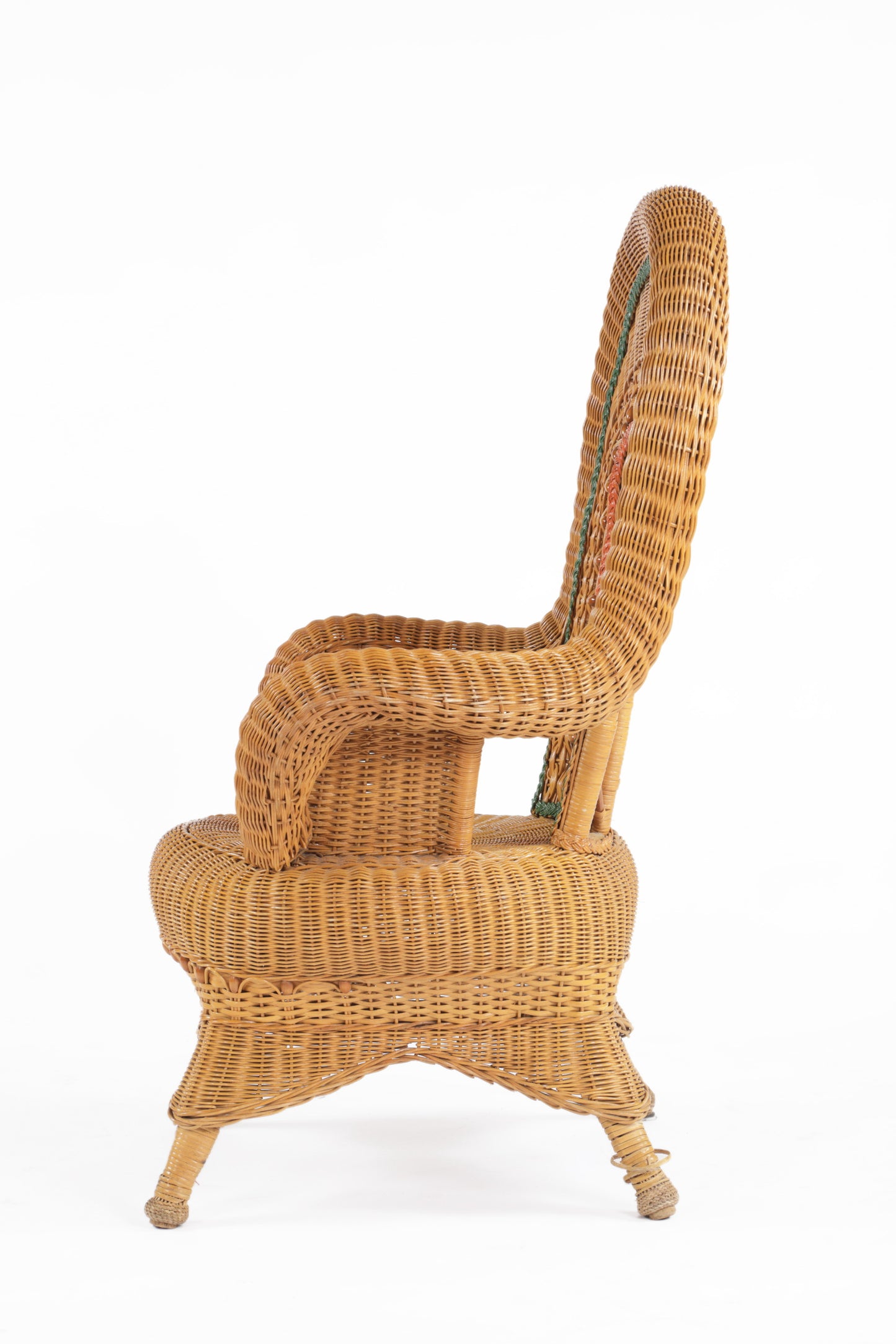 Pair of outdoor wicker armchairs