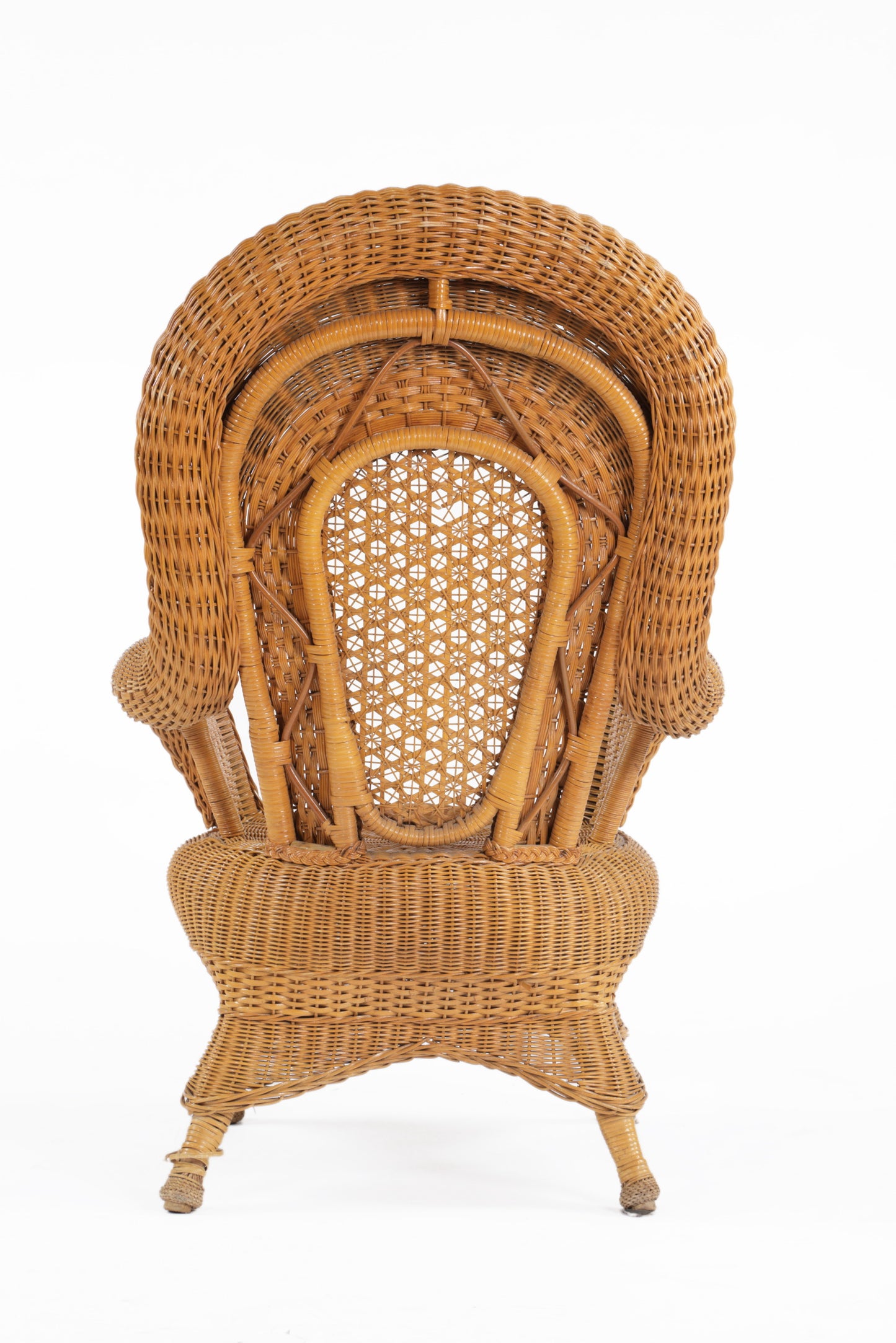 Pair of outdoor wicker armchairs