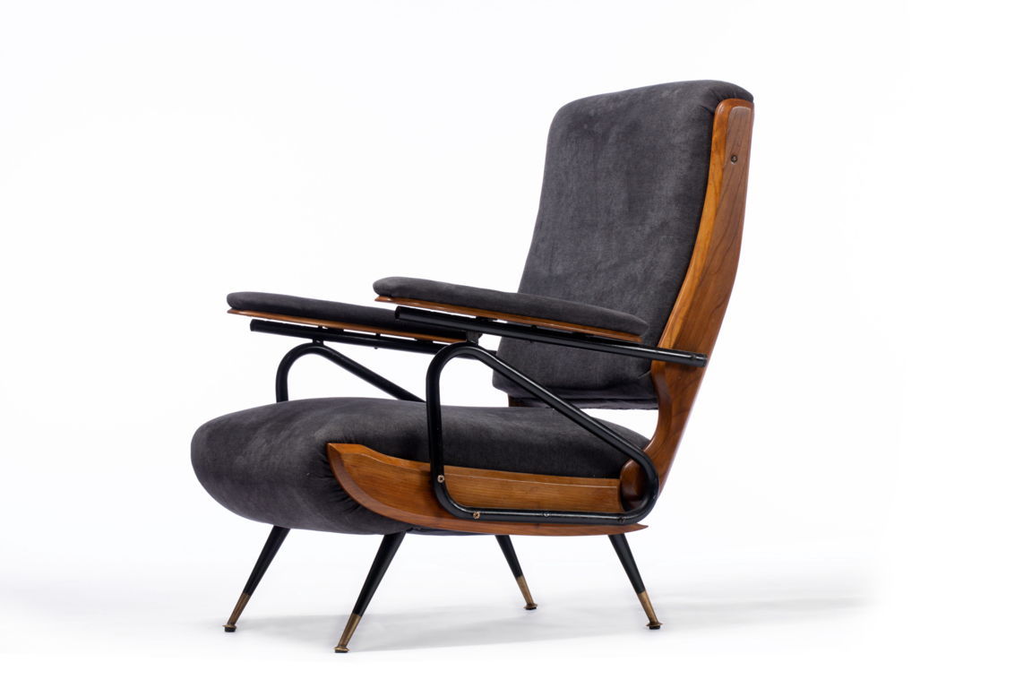 Pair of reclining armchairs from the 50s