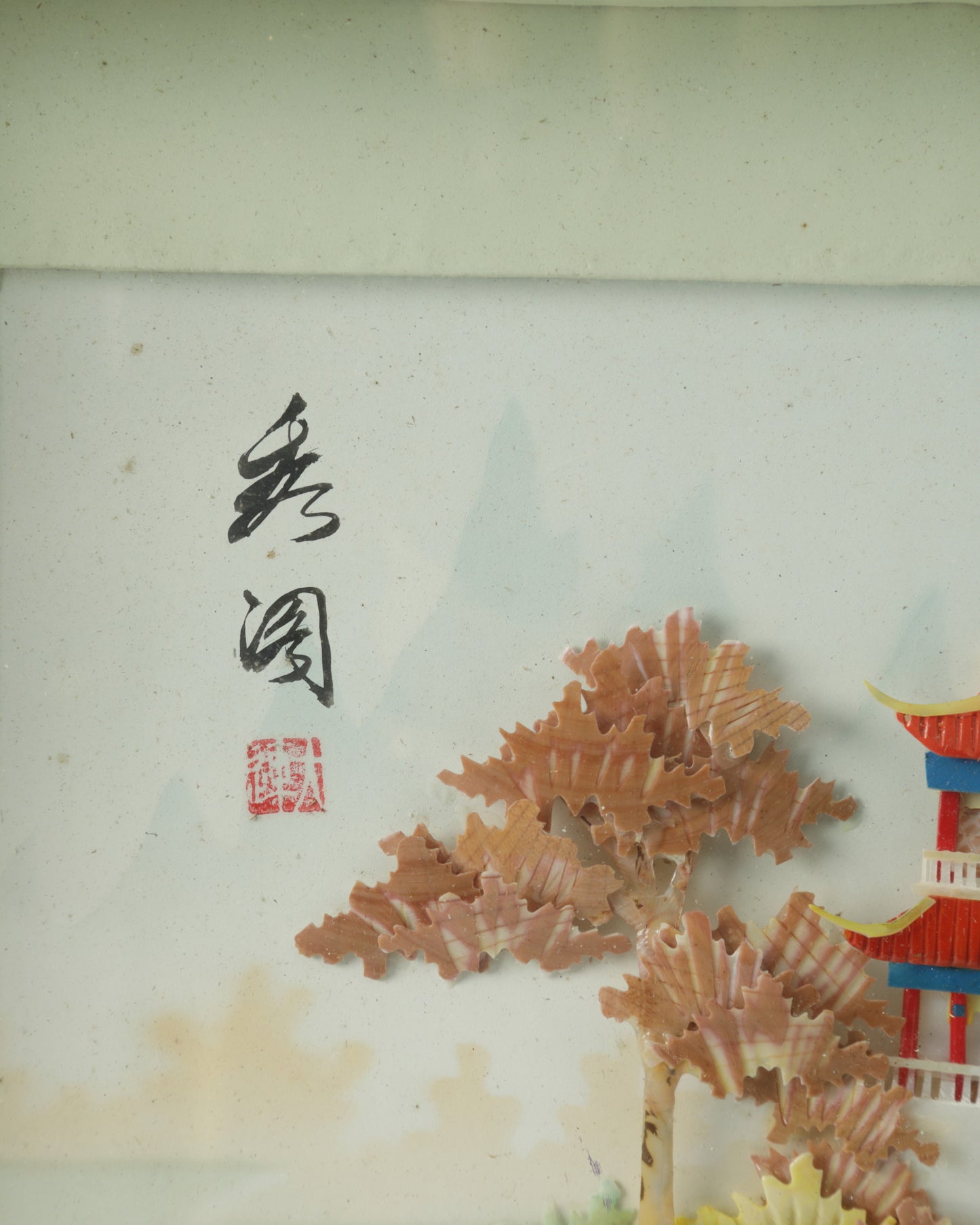 Coppia quadri Diorama Giapponesi anni 70