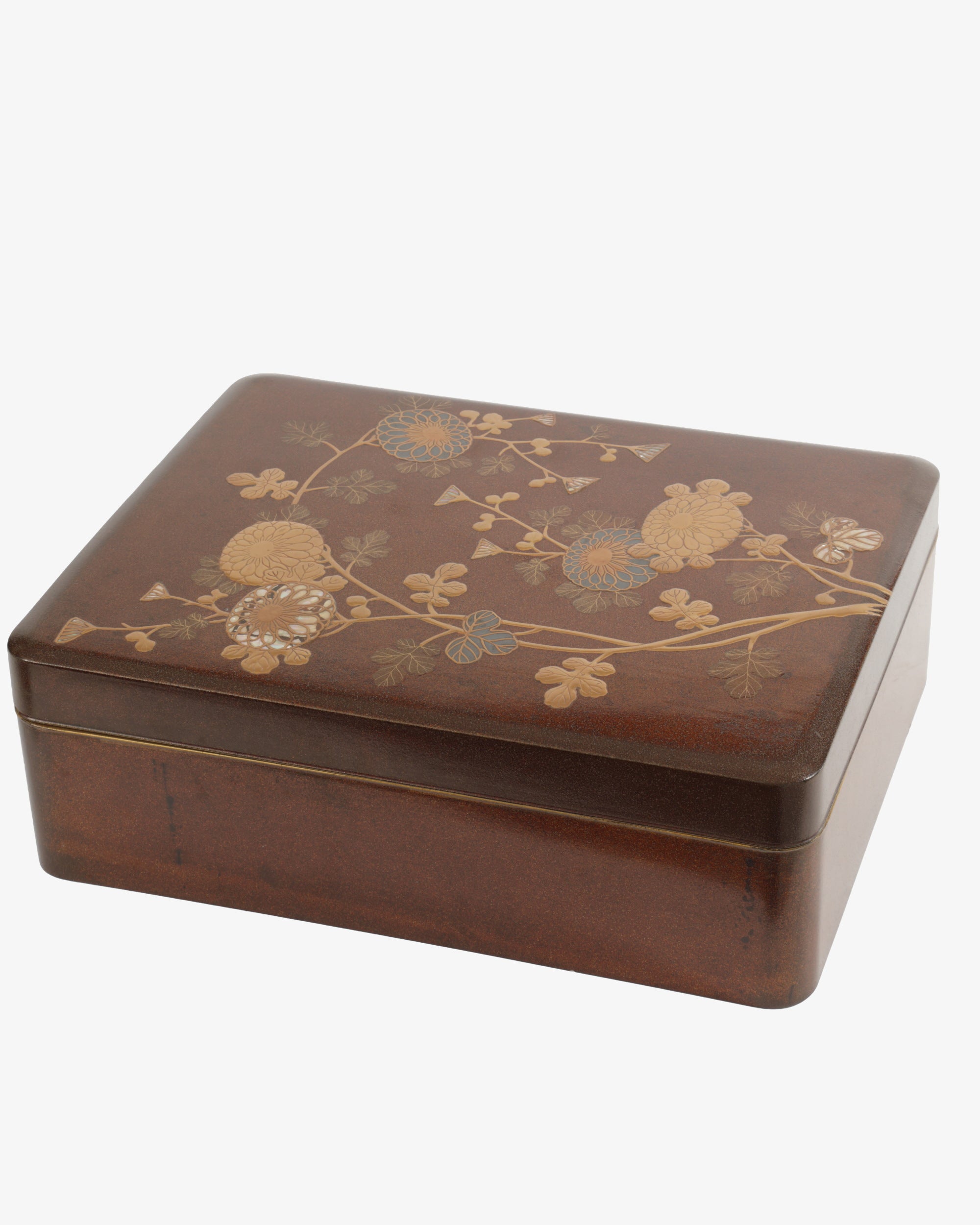 Pair of Korin-style maki-e lacquer Bunko and suzuribako boxes